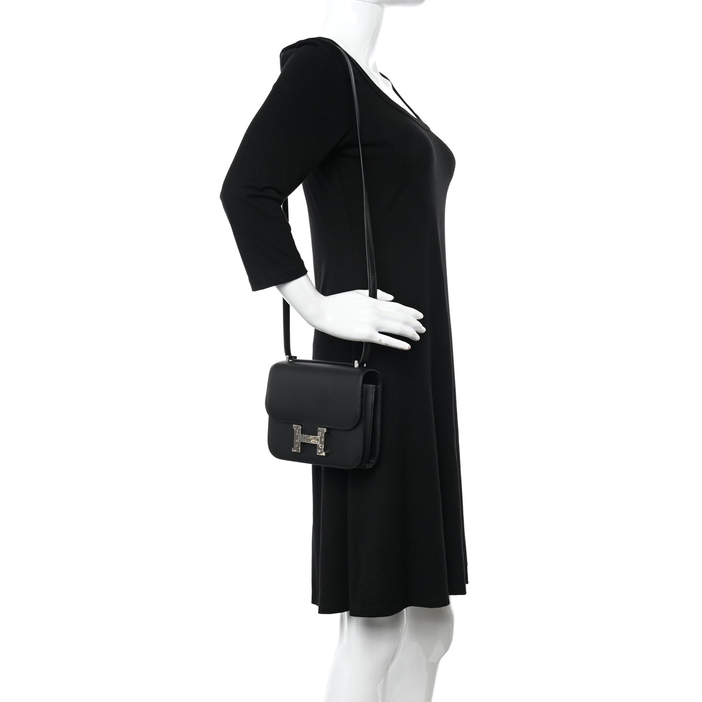 Veau Monsieur Lizard Constance 18 Black Ombre