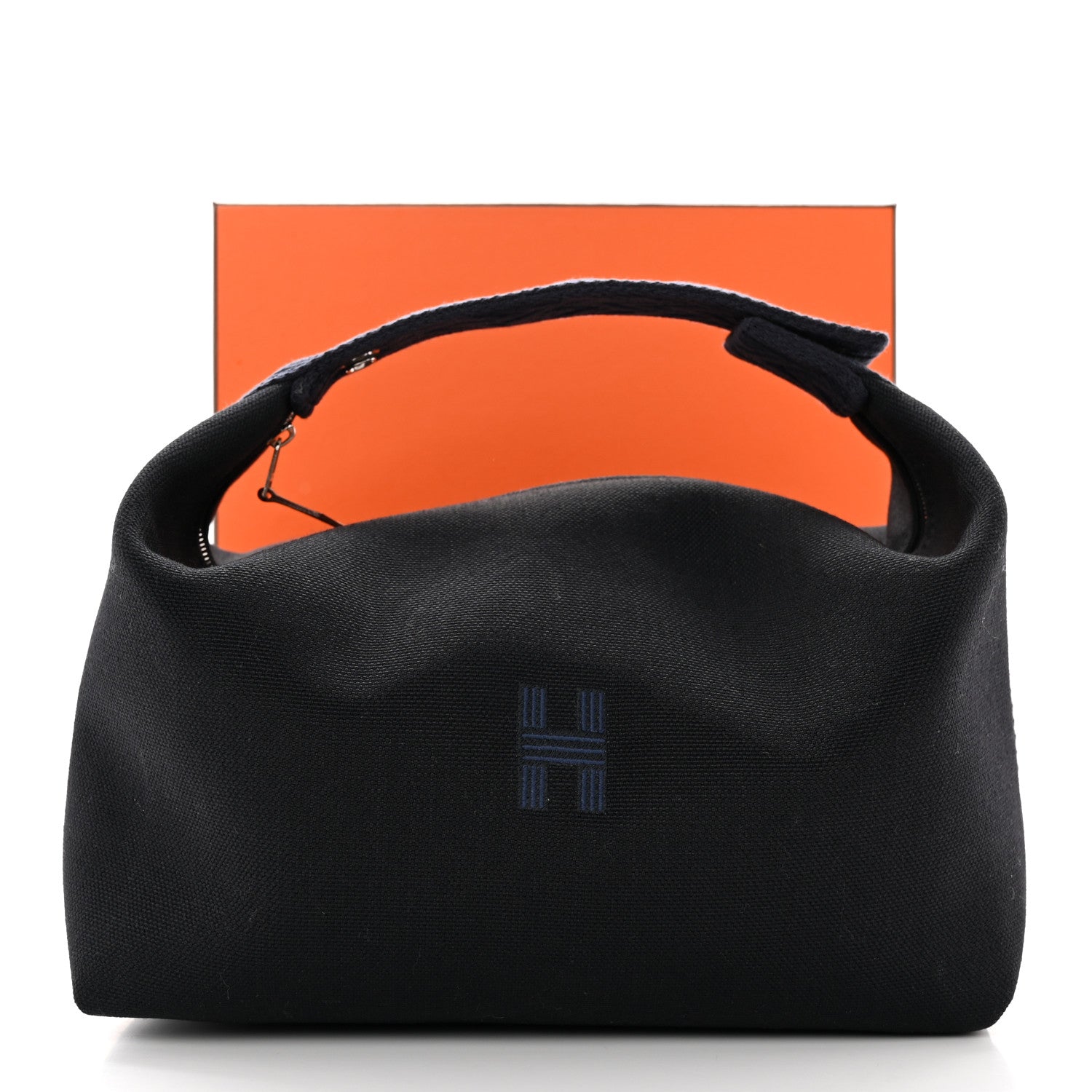 Hermes Canvas Large Bride-A-Brac Pouch Bleu Nuit 7 of 7