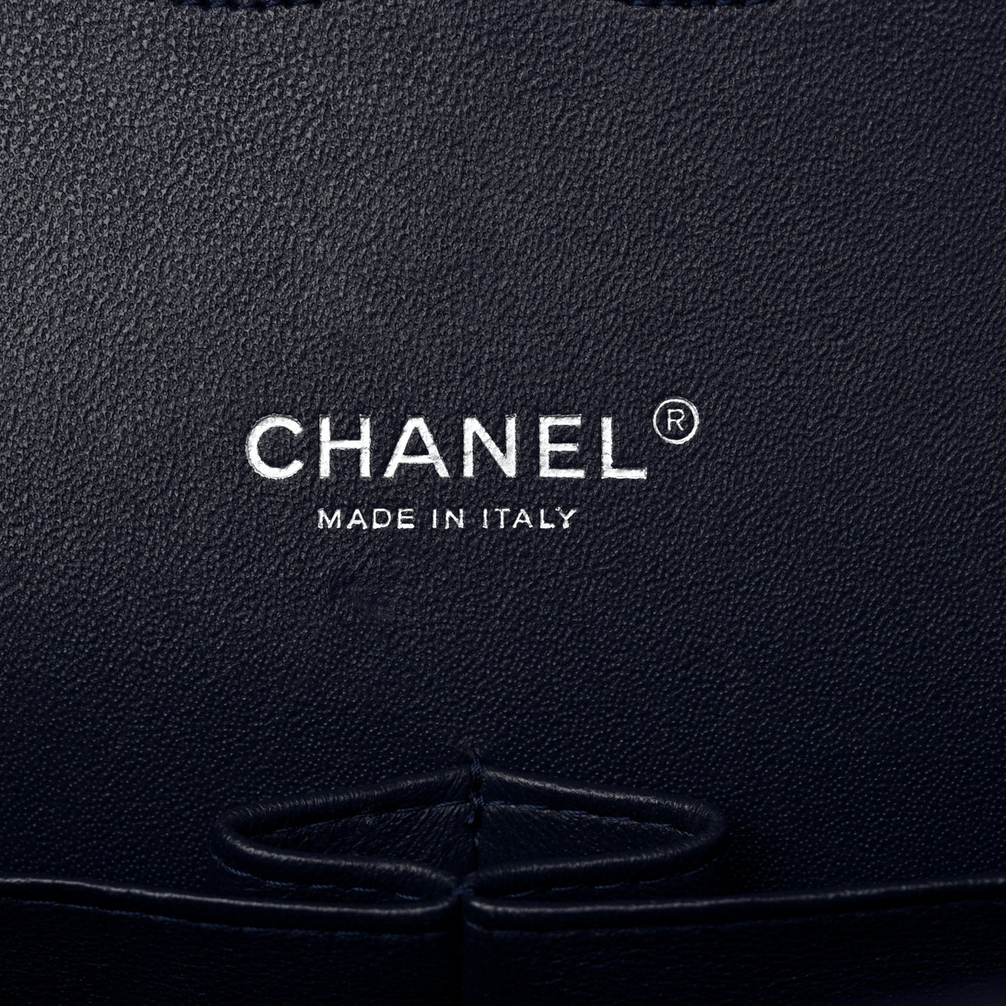 Caviar Quilted Maxi Double Flap Navy Blue