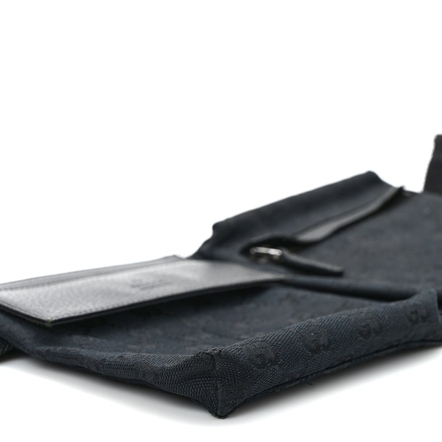 GG Monogram Double Pocket Belt Bag Black