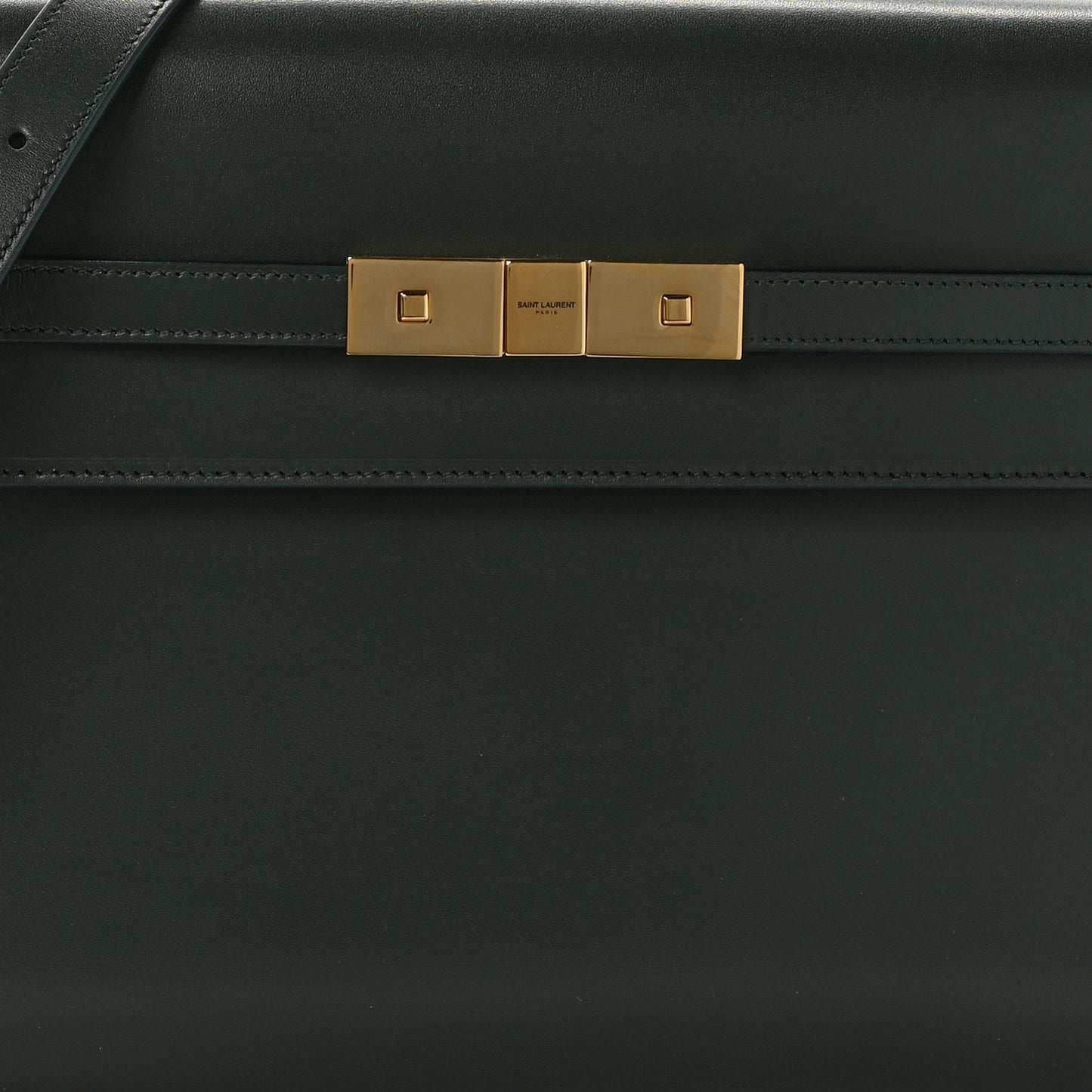 Smooth Calfskin Manhattan Shoulder Bag Dark Green
