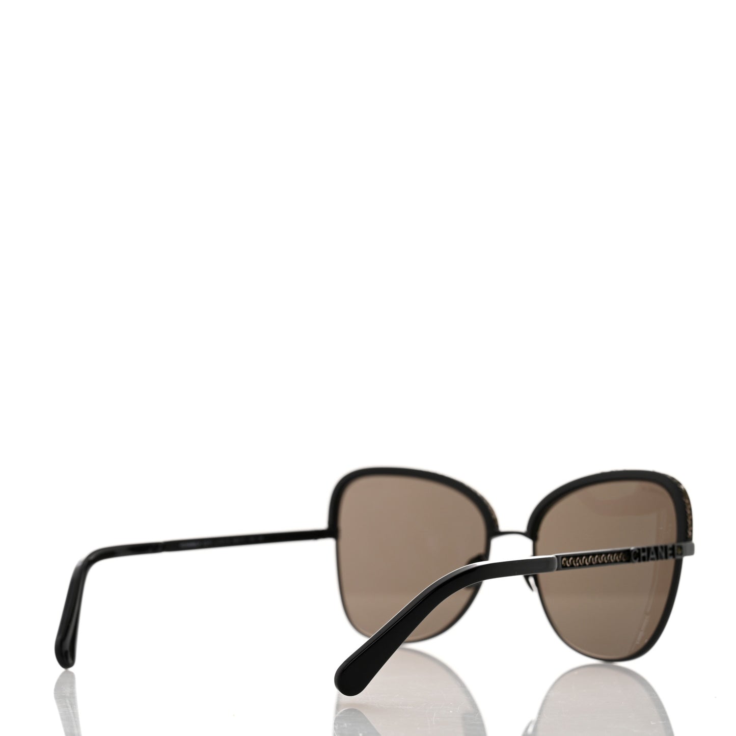 Square Frame Sequin Sunglasses 4270 Black