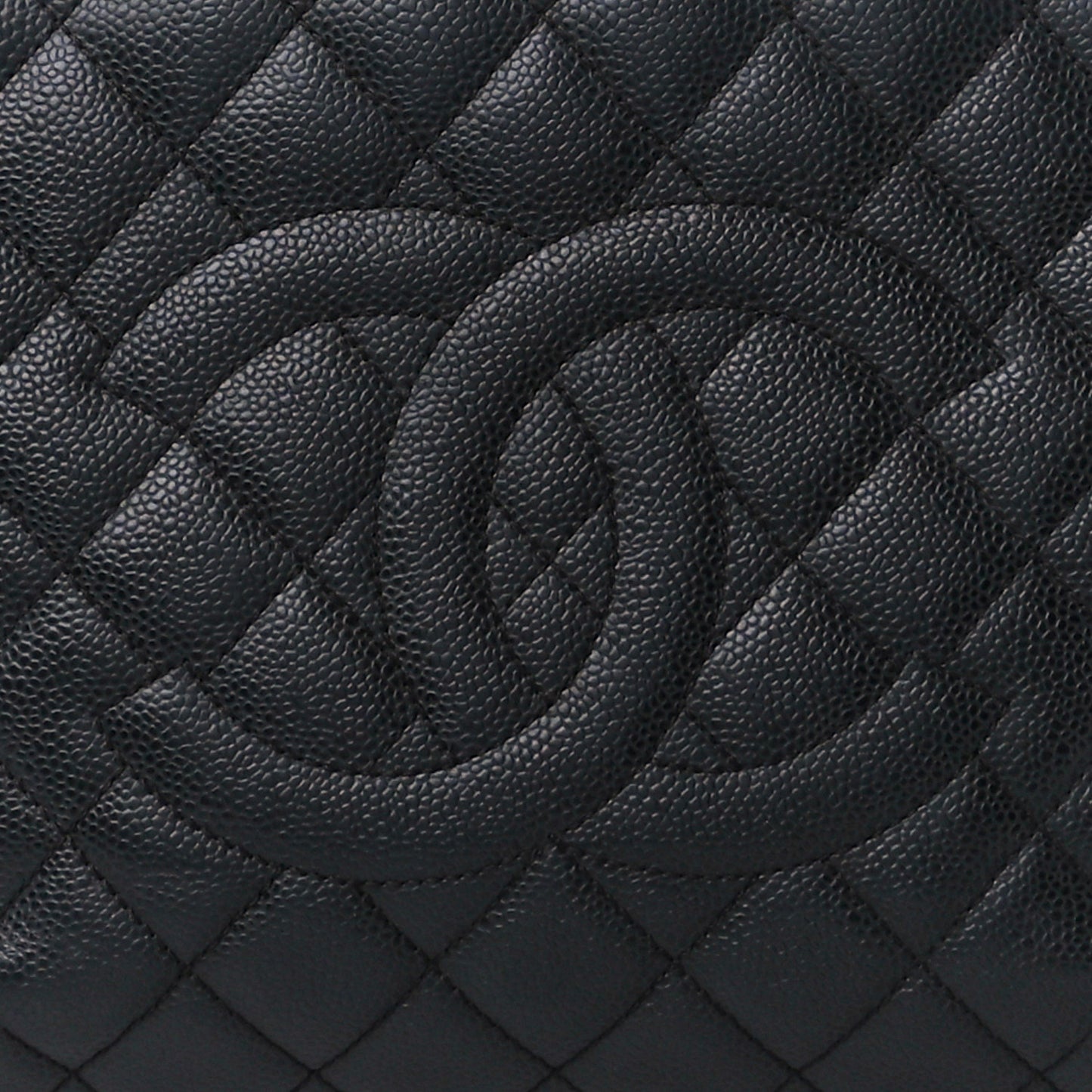 Caviar Quilted Grand Shopping Tote GST Black