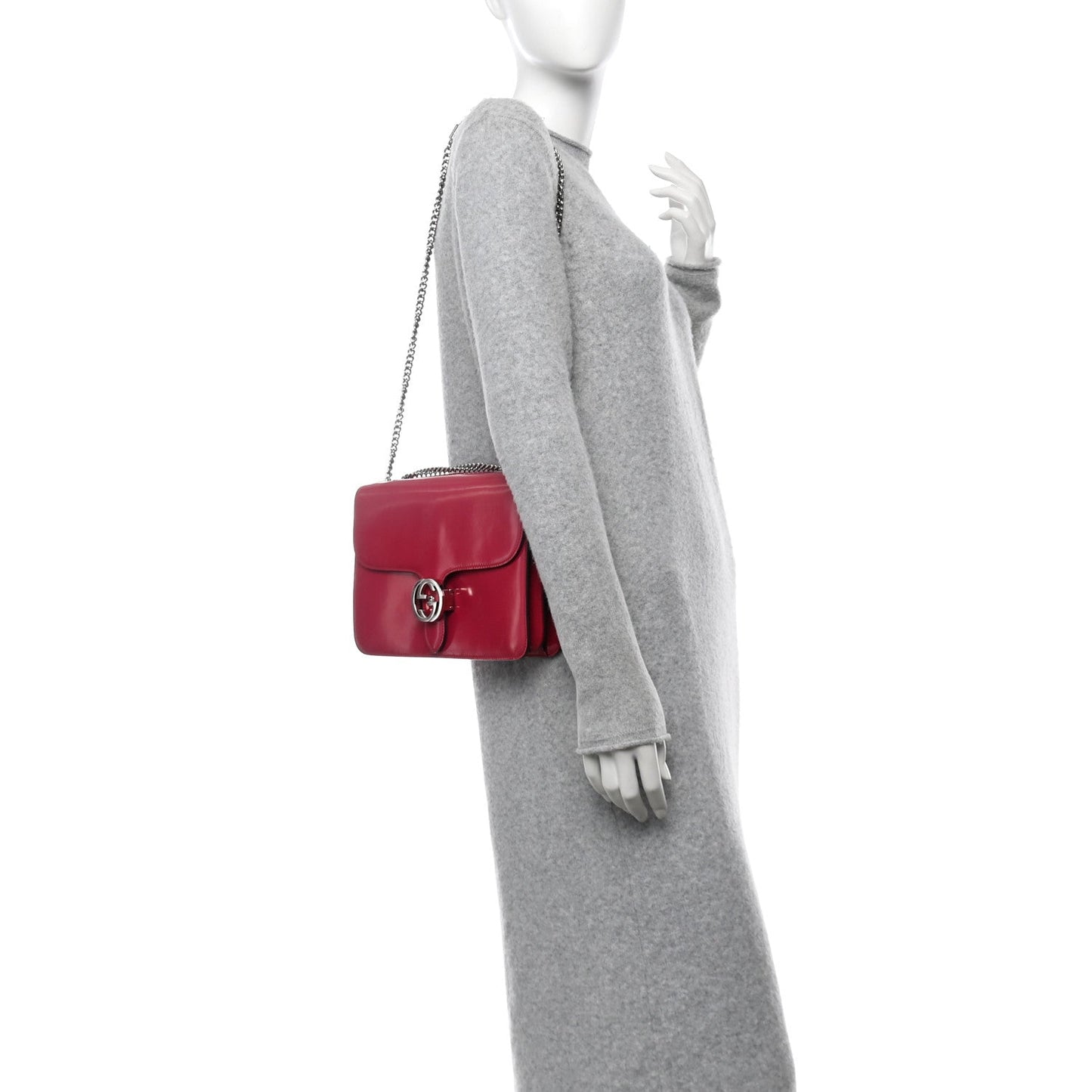 Shade Lux Calfskin Interlocking G Shoulder Bag Petunia