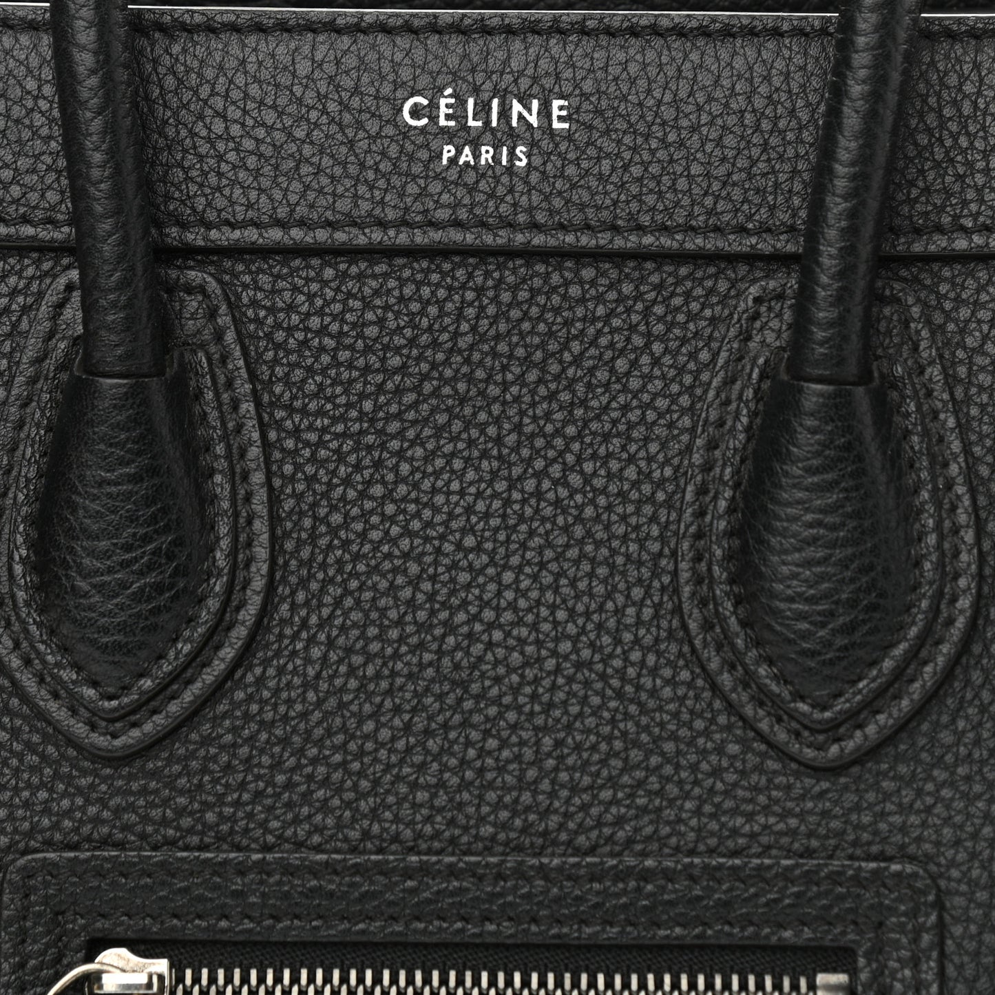 Drummed Calfskin Nano Luggage Black