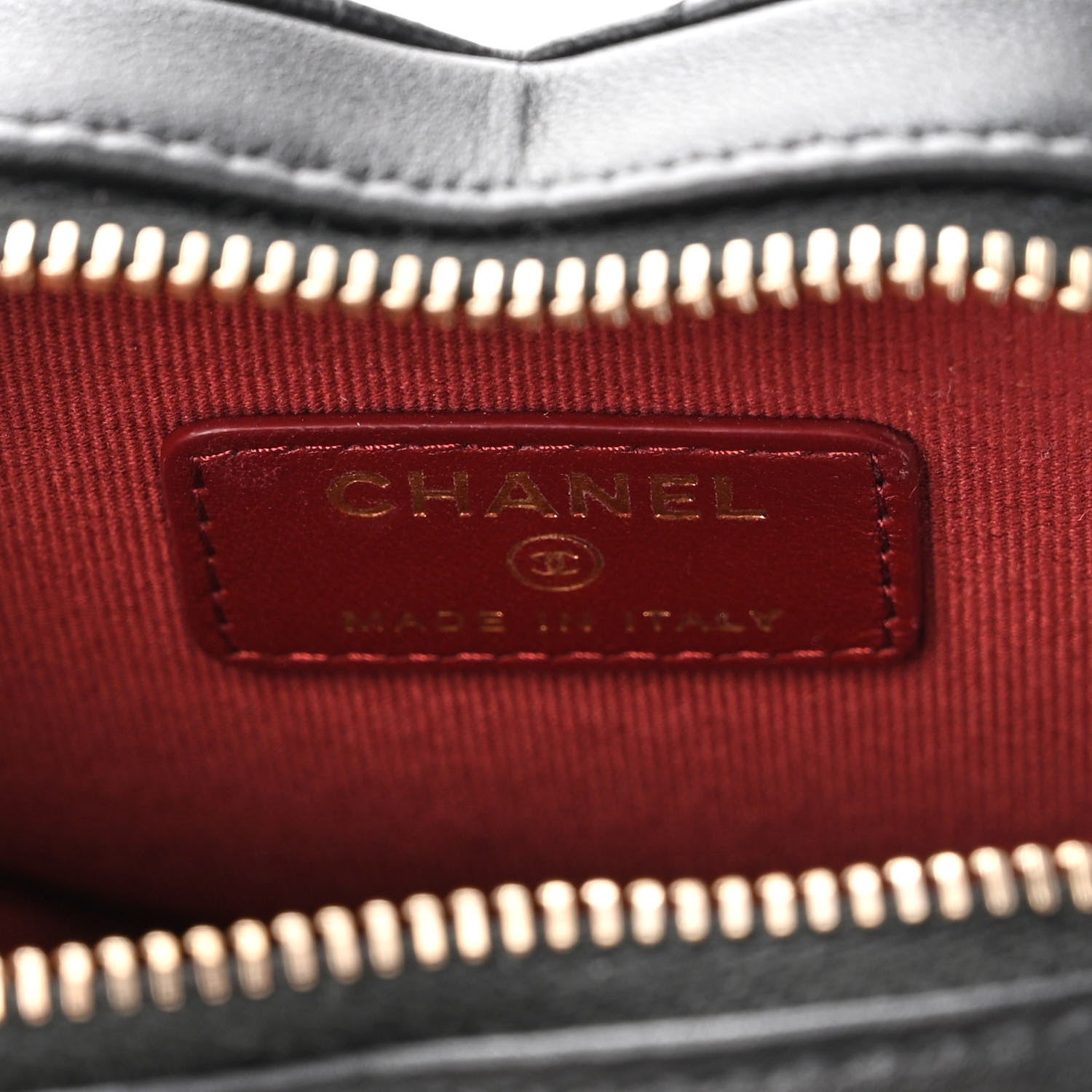 Chanel Lambskin Quilted CC In Love Heart Waist Belt Bag With Chain Black 6 of 10