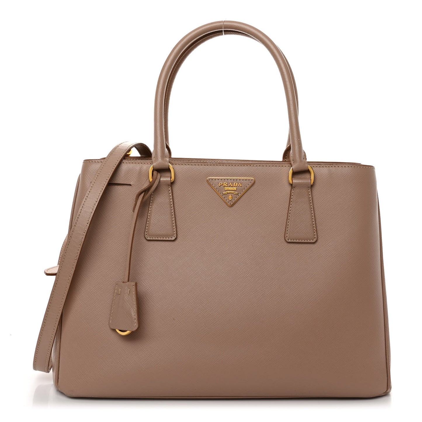 Saffiano Lux Medium Tote Cammeo