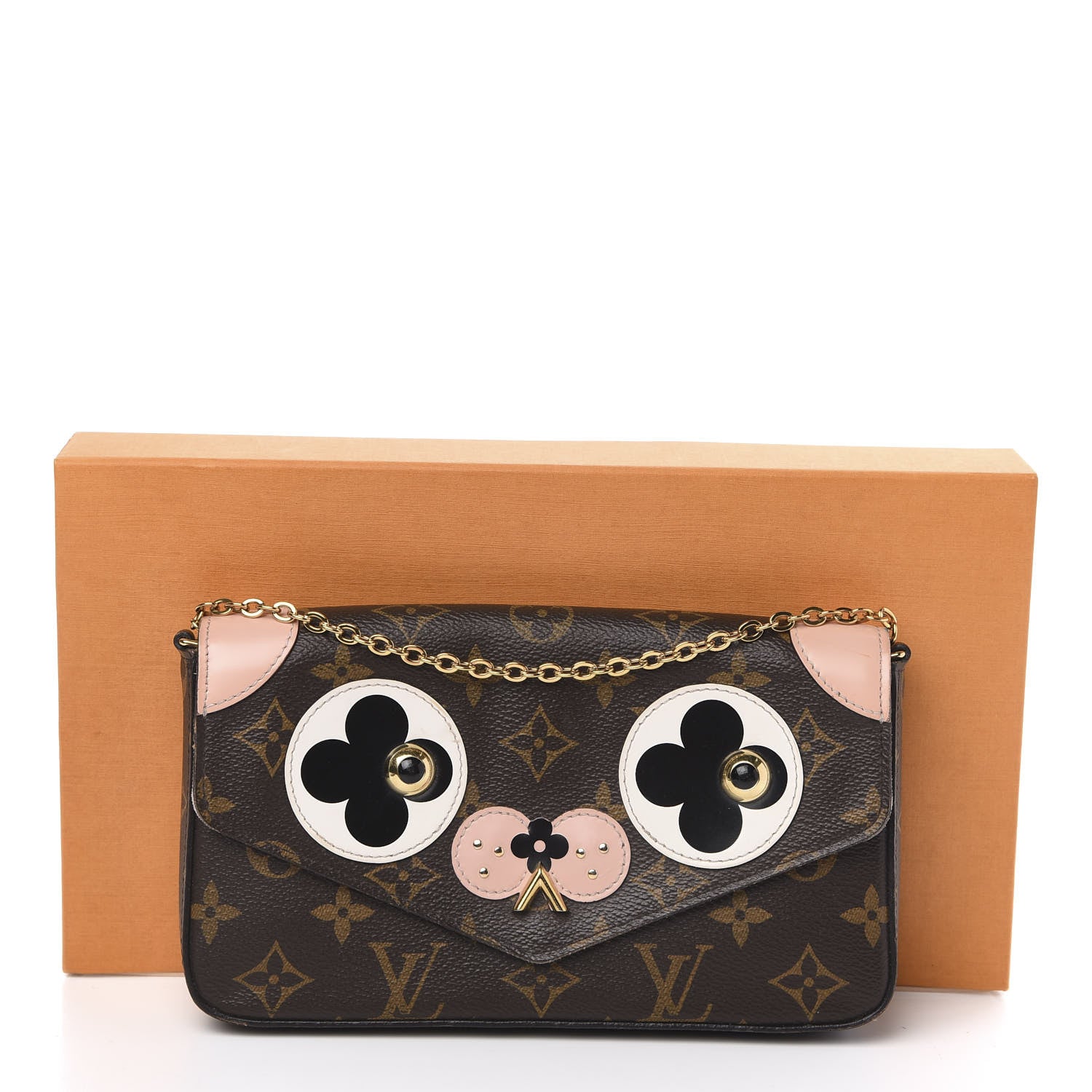 Louis Vuitton Monogram Valentine Dog Pochette Felicie Chain Wallet 13 of 13