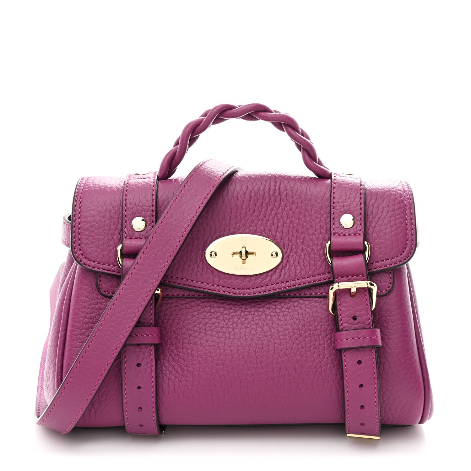 マルシィ Mulberry Heavy Grain Mini Alexa Orchid Bloom 1847332 – FASHIONPHILE
