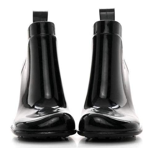 Rubber Shine Ankle Boots 39 Black