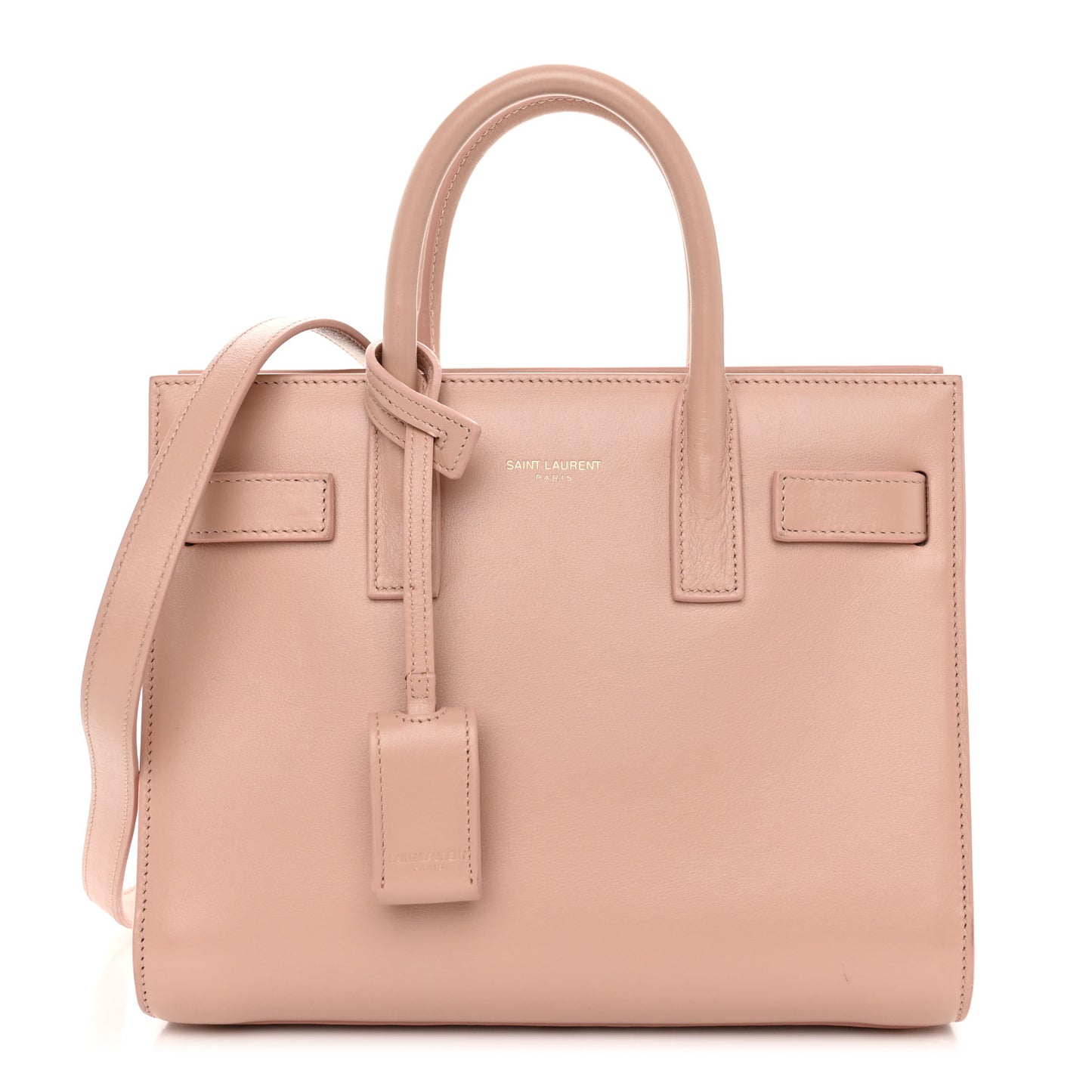 SAINT LAURENT Calfskin Nano Sac De Jour Pale Pink