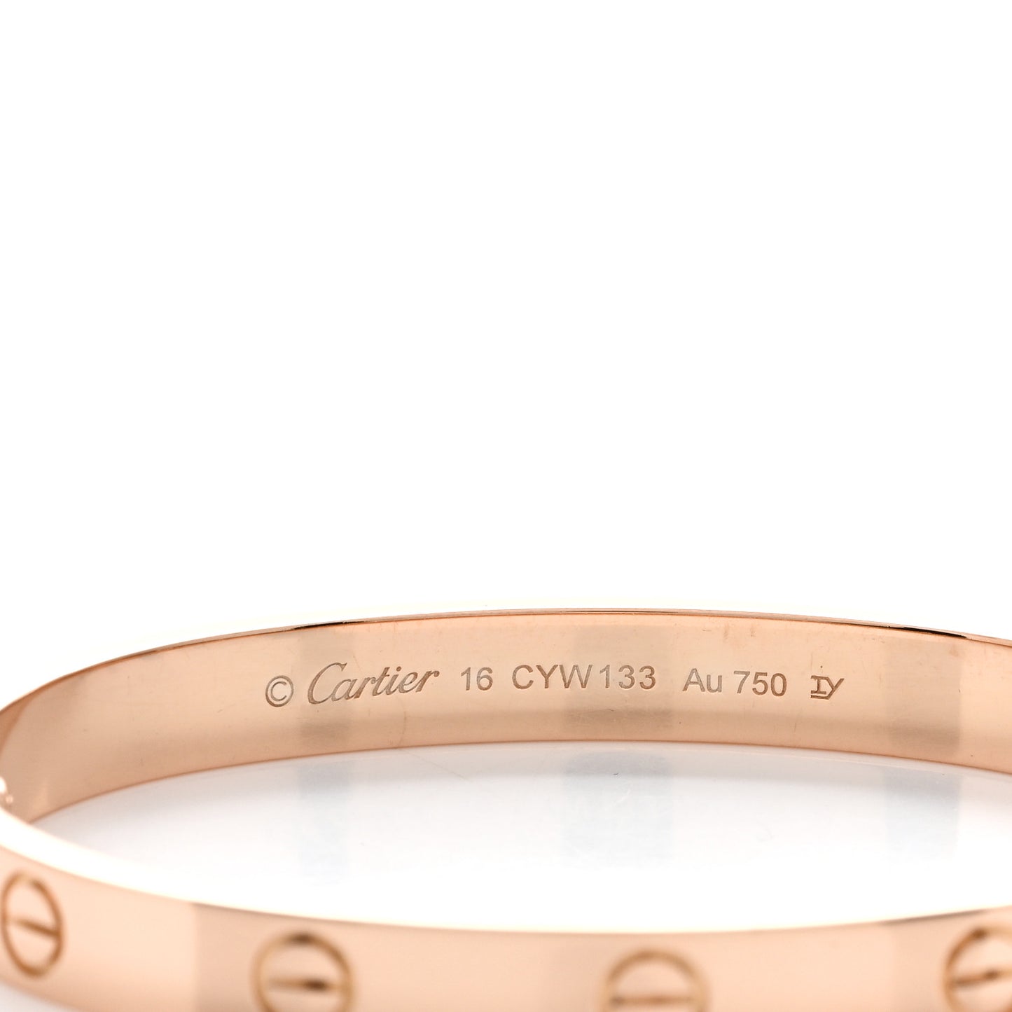 18K Pink Gold LOVE Bracelet 16