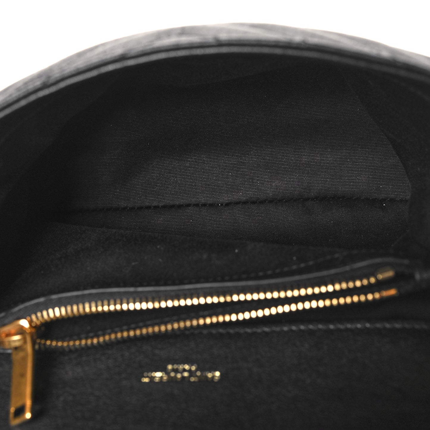 Sheepskin Matelasse Chevron Monogram Medium College Bag Black