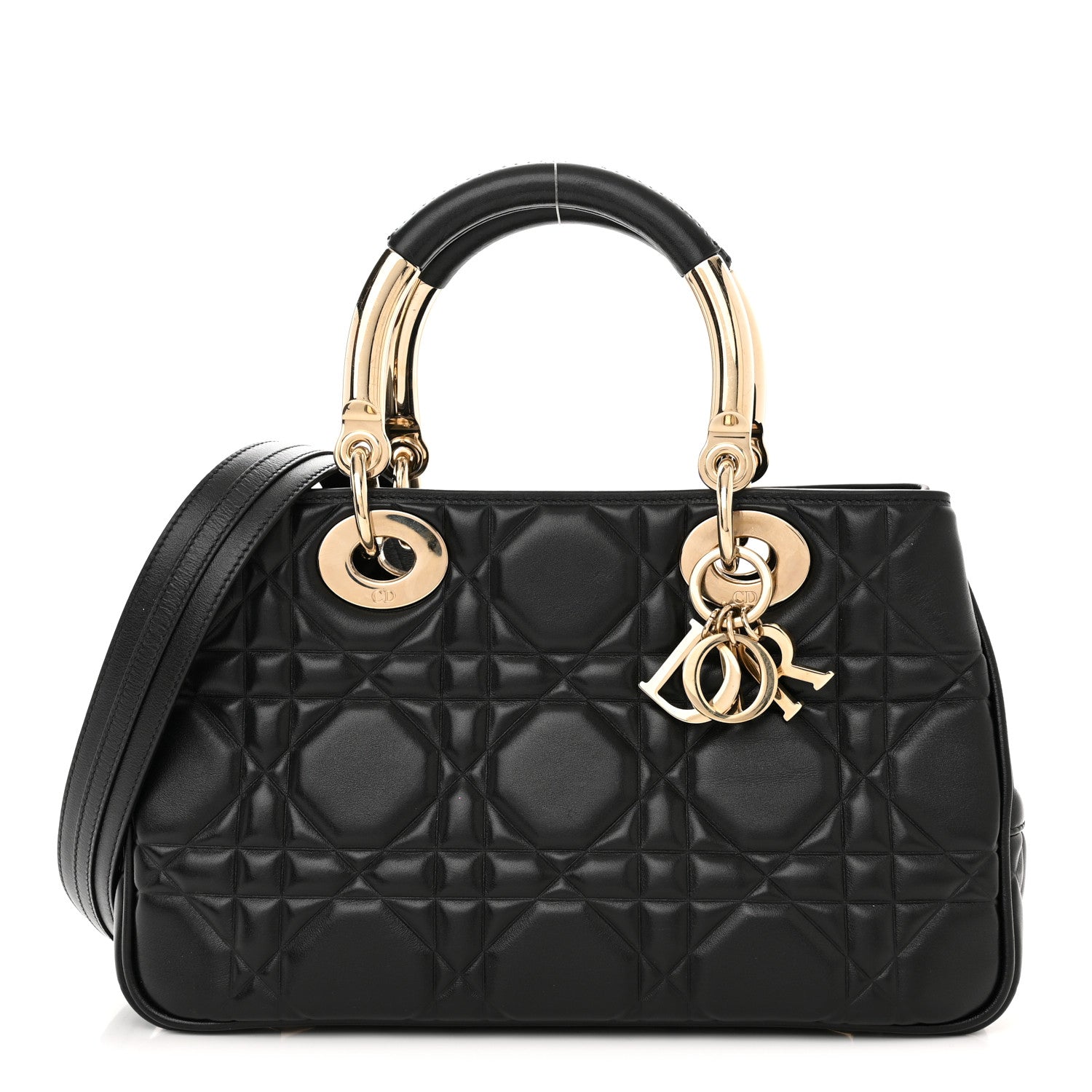Christian Dior Calfskin Cannage Medium The Lady 95.22 Black 1 of 15