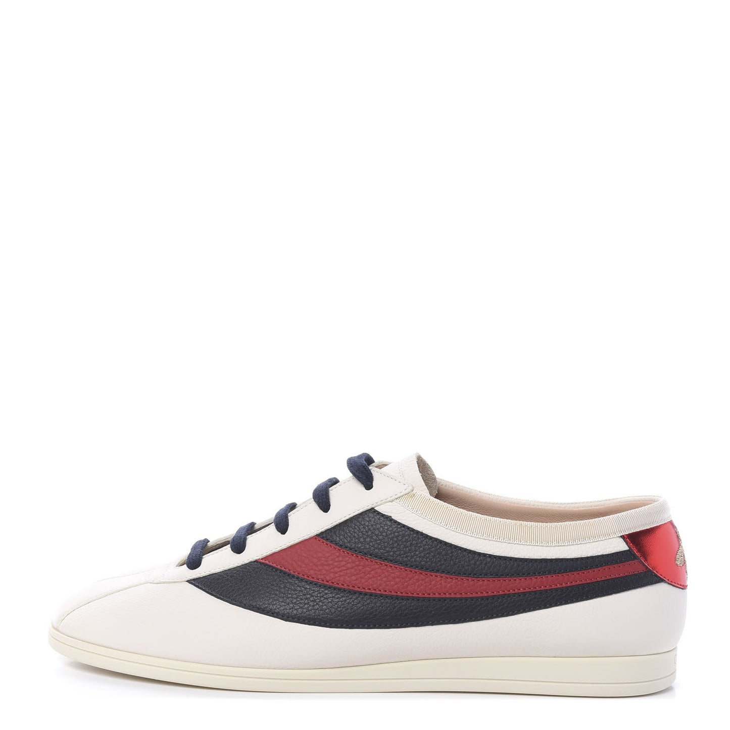 Calfskin Mens Falacer Sneakers 8 White Blue