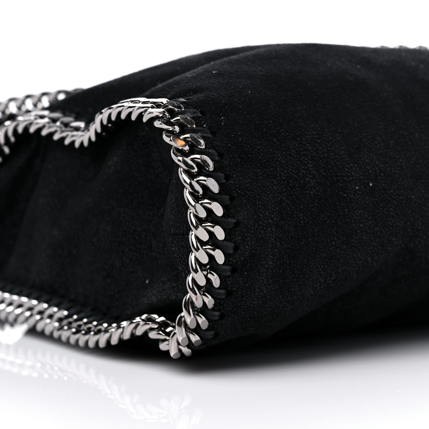 Shaggy Deer Small Falabella Fold Over Tote Black