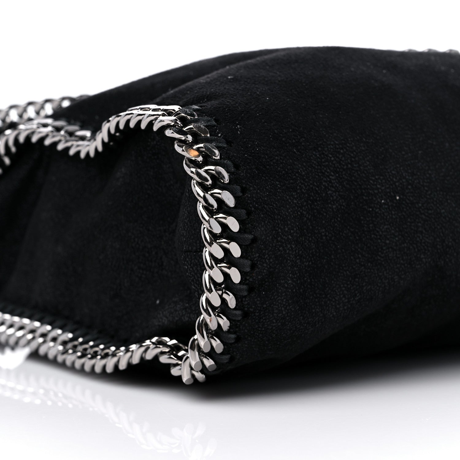 Stella McCartney Shaggy Deer Small Falabella Fold Over Tote Black 8 of 9