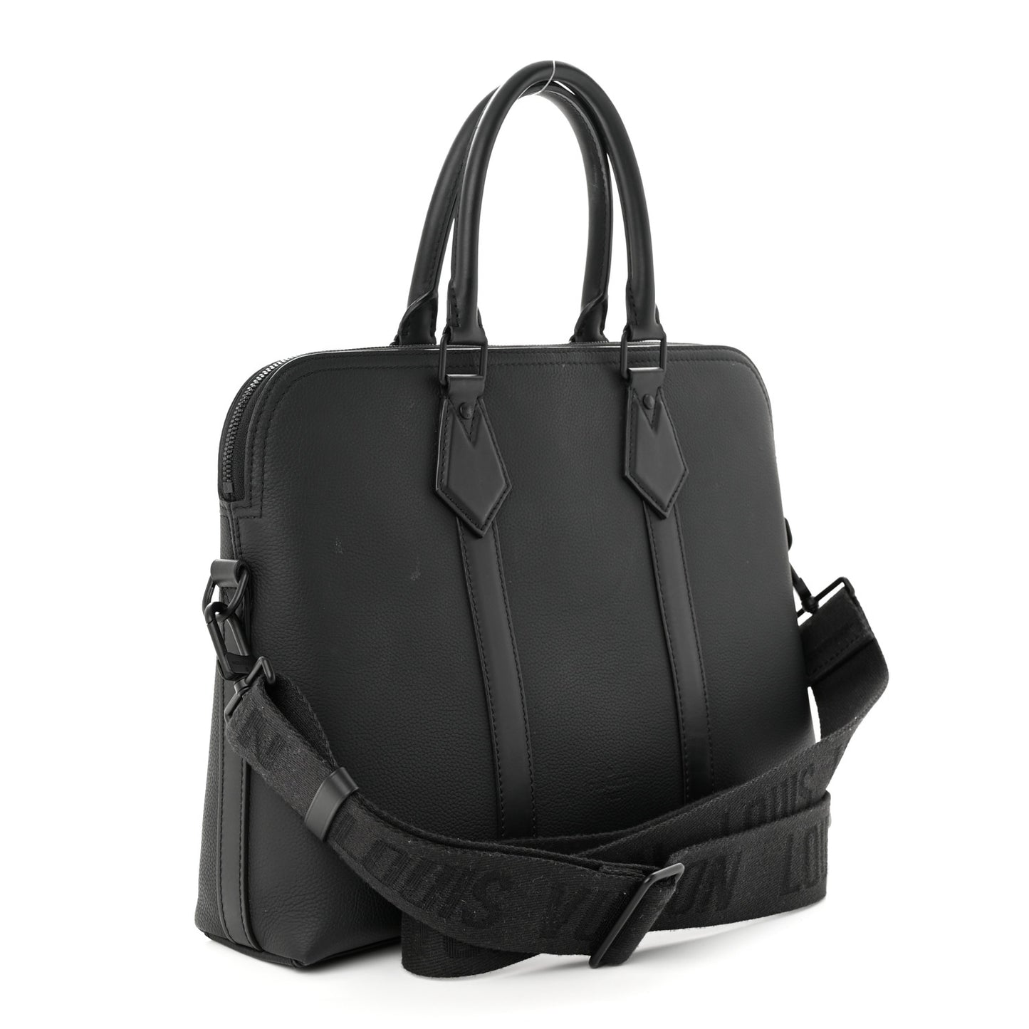 Calfskin Aerogram Takeoff Briefcase Black
