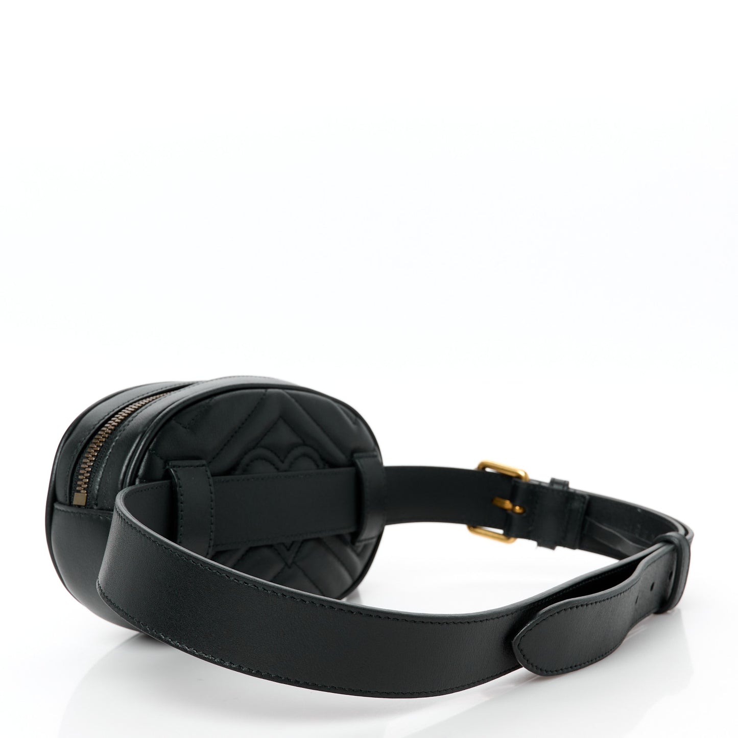Calfskin Matelasse GG Marmont Belt Bag 85 34 Black