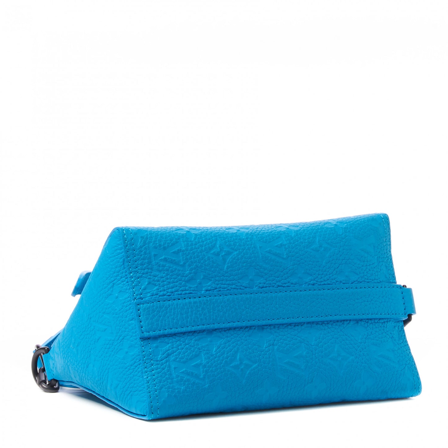 Taurillon Monogram Triangle Messenger Turquoise