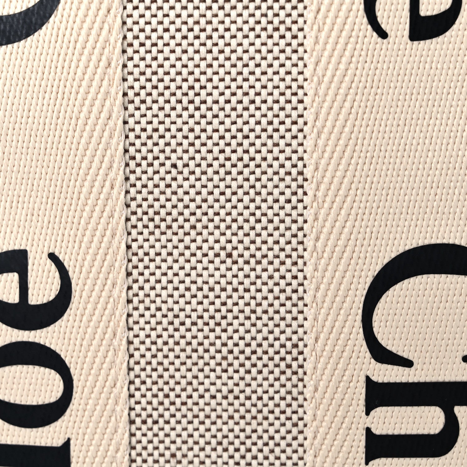 Chloe Cotton Calfskin Small Woody Ribbon Tote White 25 of 25