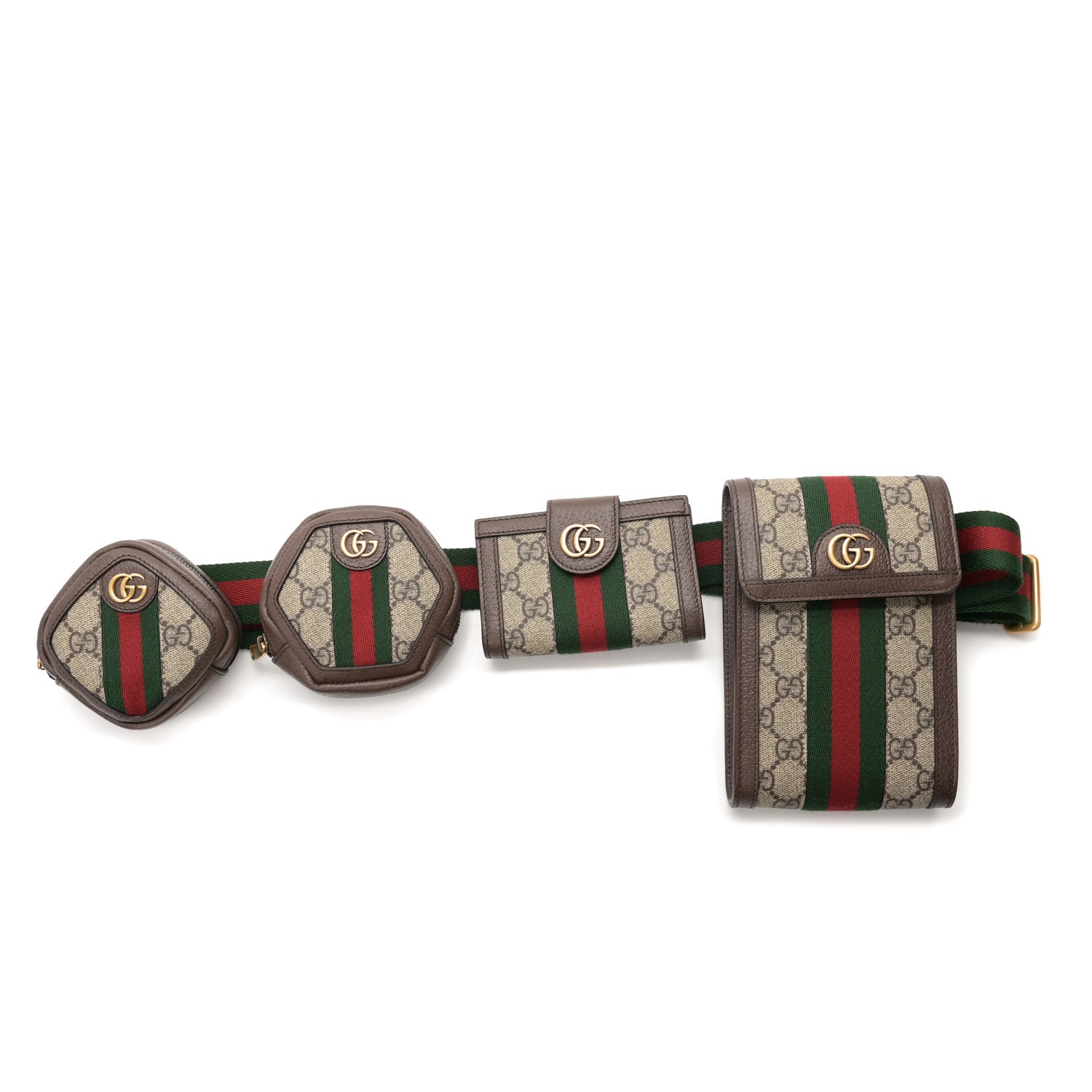 Gucci GG Supreme Monogram Web Ophidia Utility Belt Bag Beige Ebony New Acero 3 of 11
