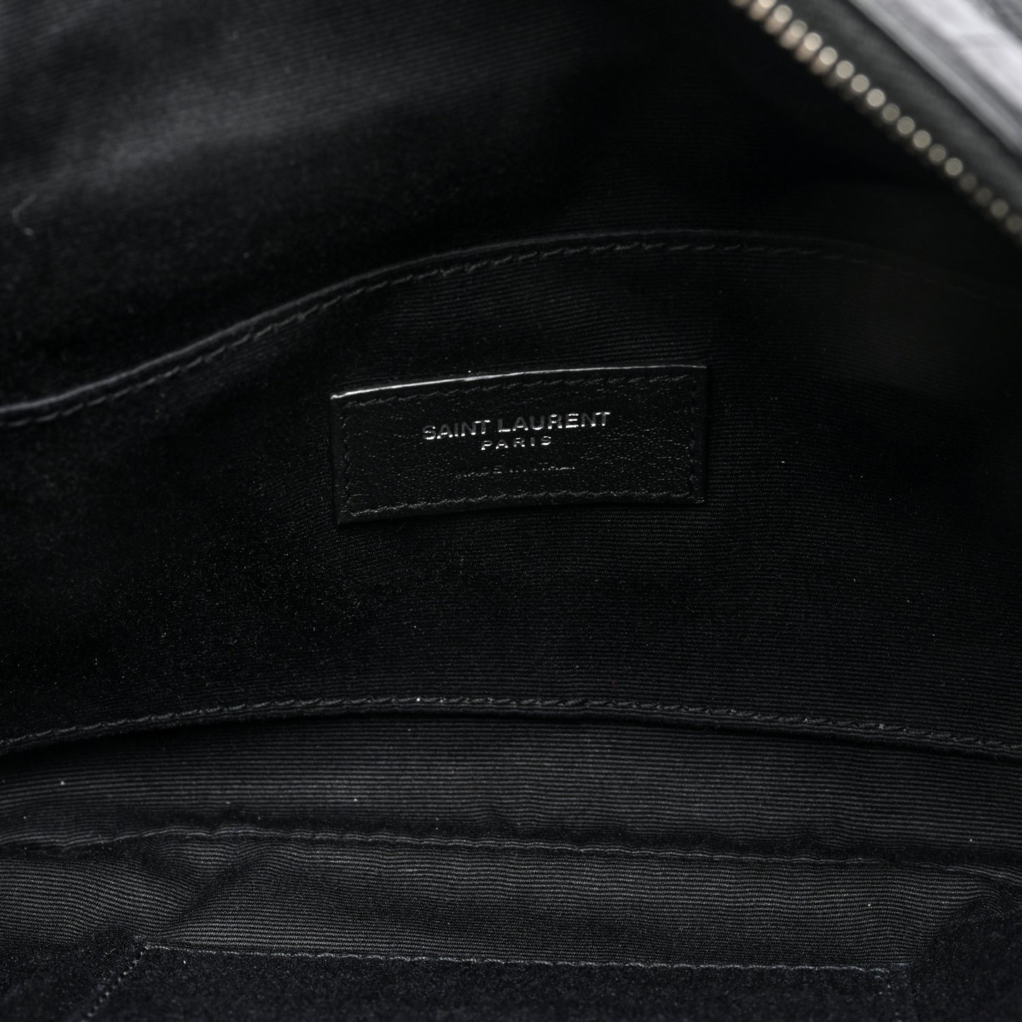 Calfskin Crocodile Embossed Monogram Belt Bag Black