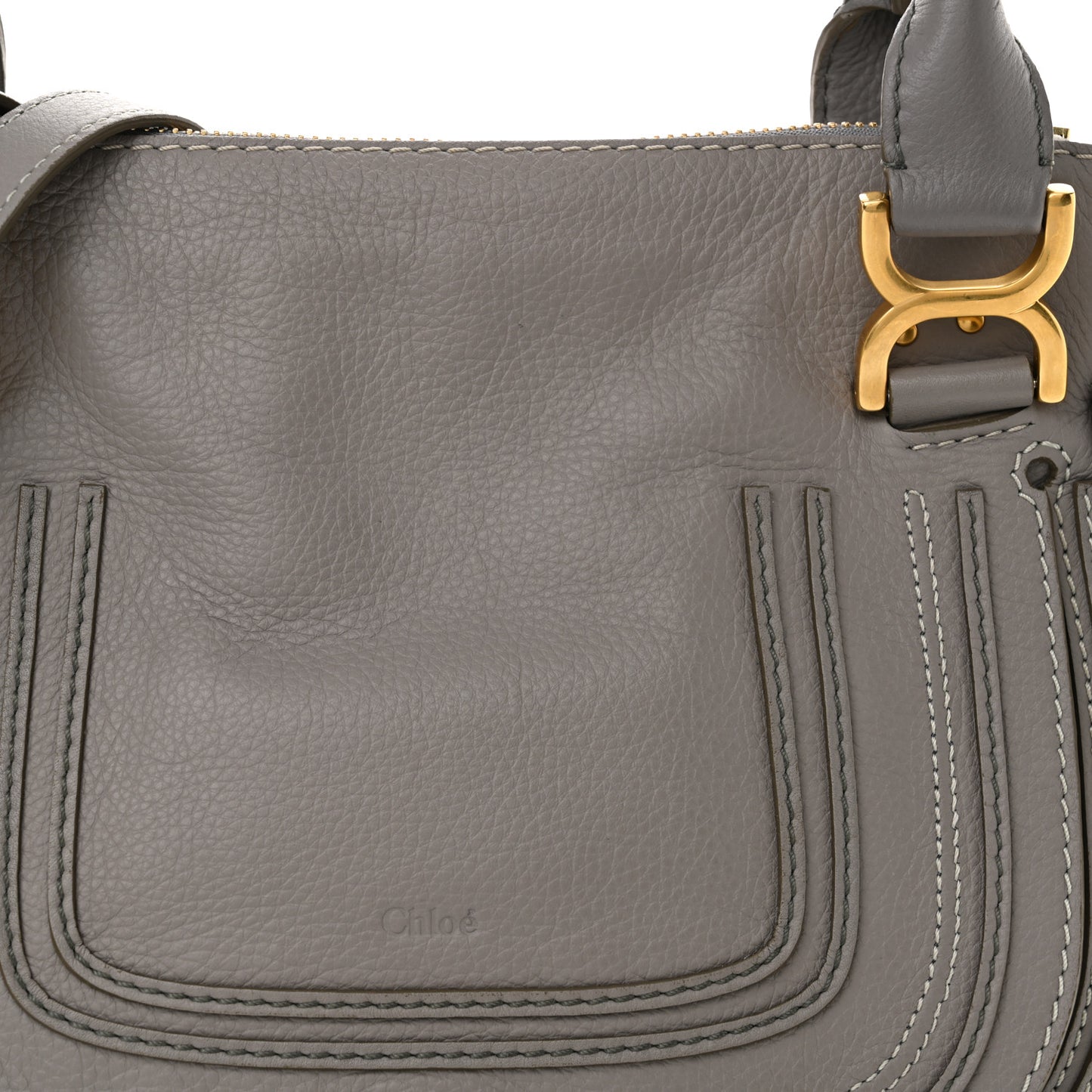 Calfskin Medium Marcie Satchel Cashmere Grey