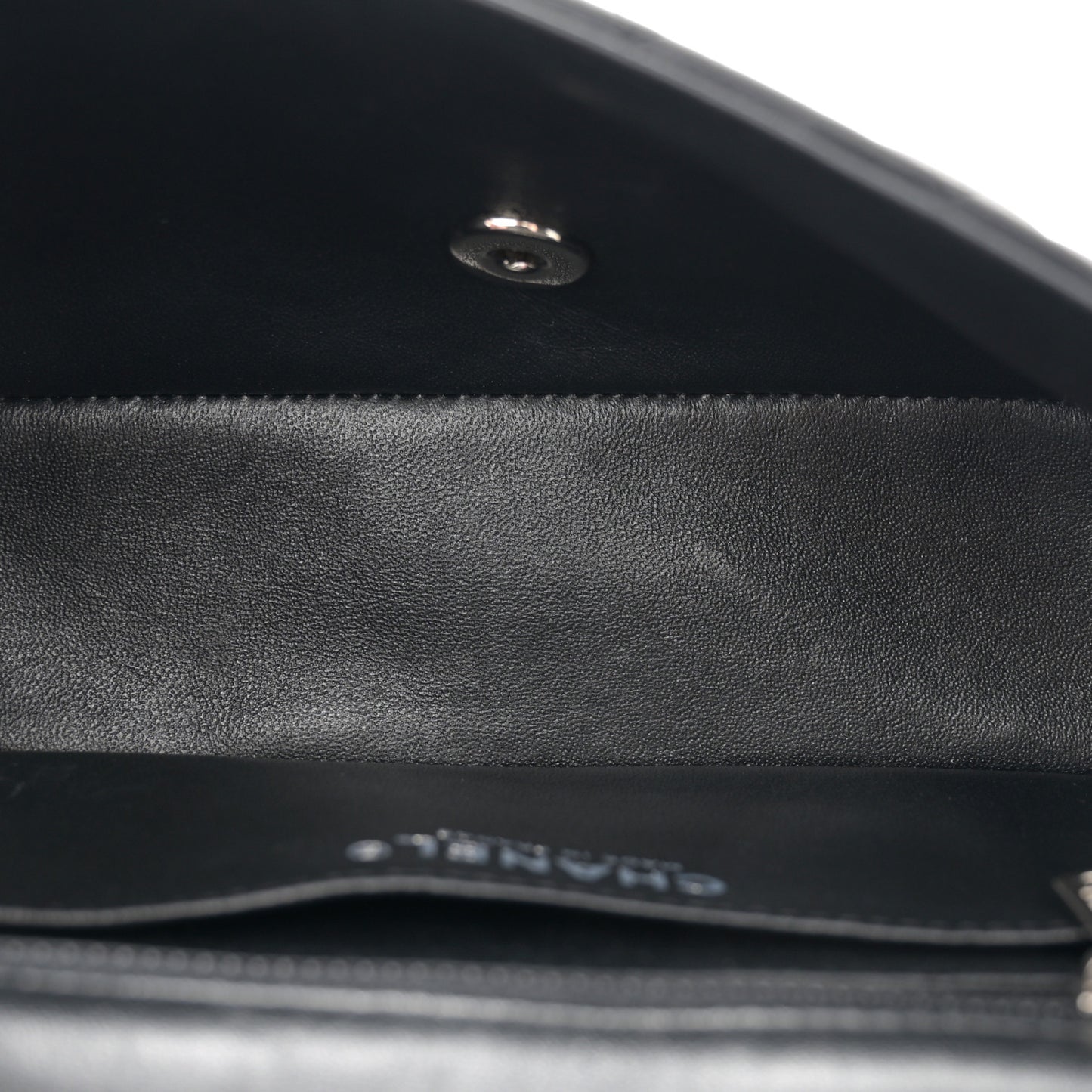 Lambskin Quilted Mini Rectangular Flap Black