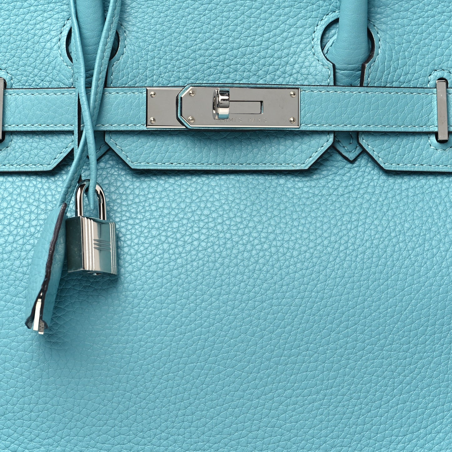 Taurillon Clemence Birkin 30 Bleu Atoll