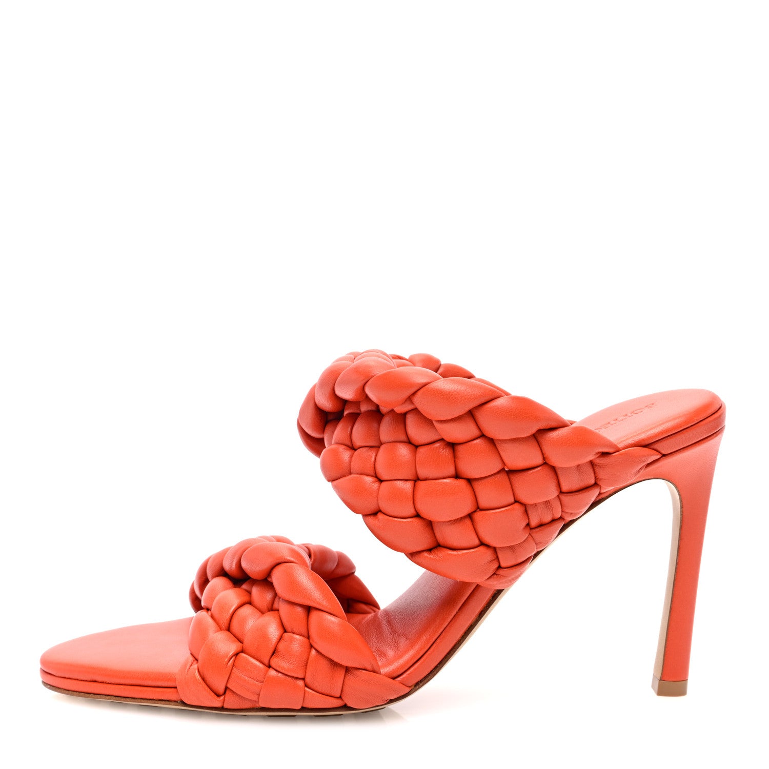 Bottega Veneta Nappa Twisted Padded Intrecciato Curve Slide Sandals 38 Paprika 1 of 8