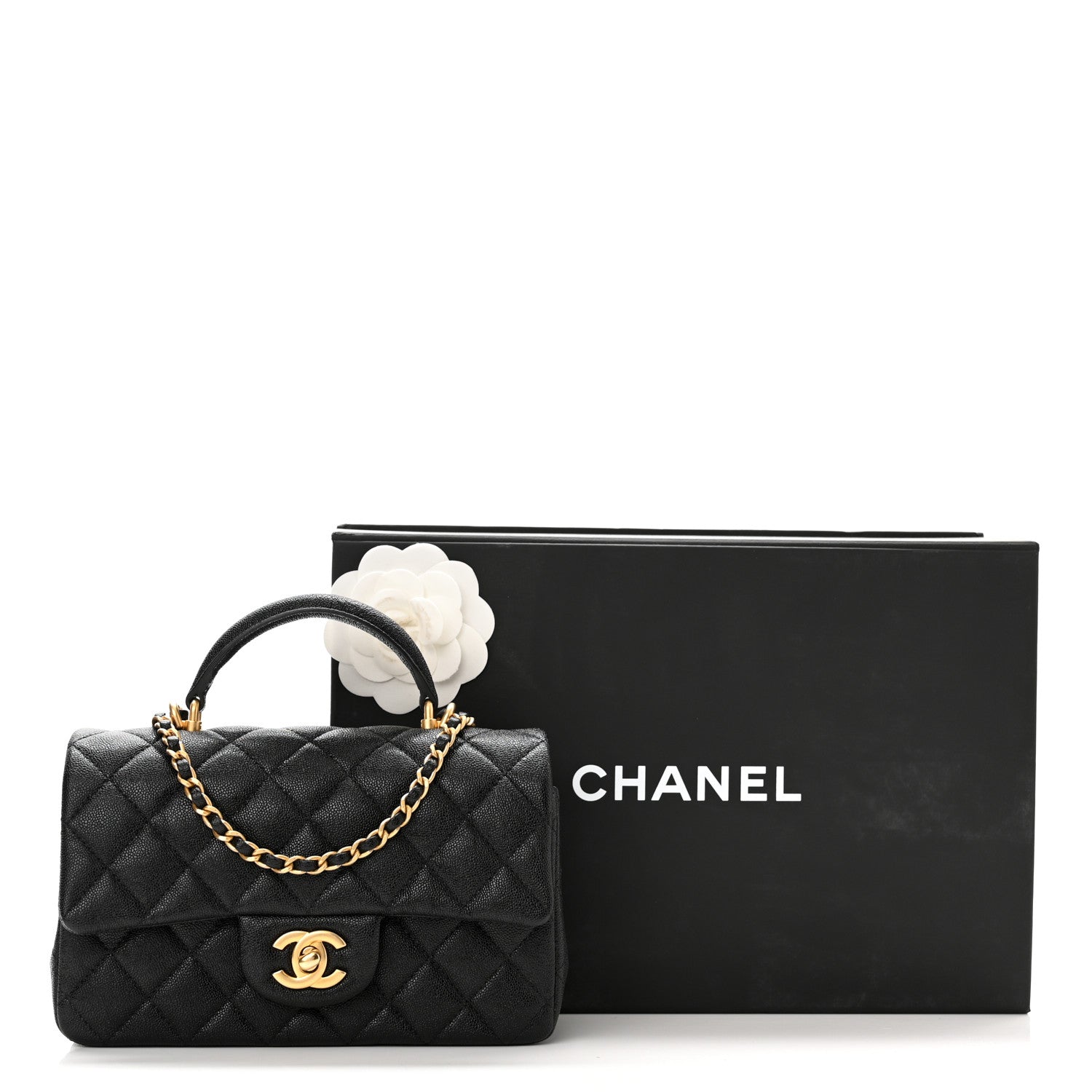 Chanel Caviar Quilted Mini Top Handle Rectangular Flap Black 11 of 11