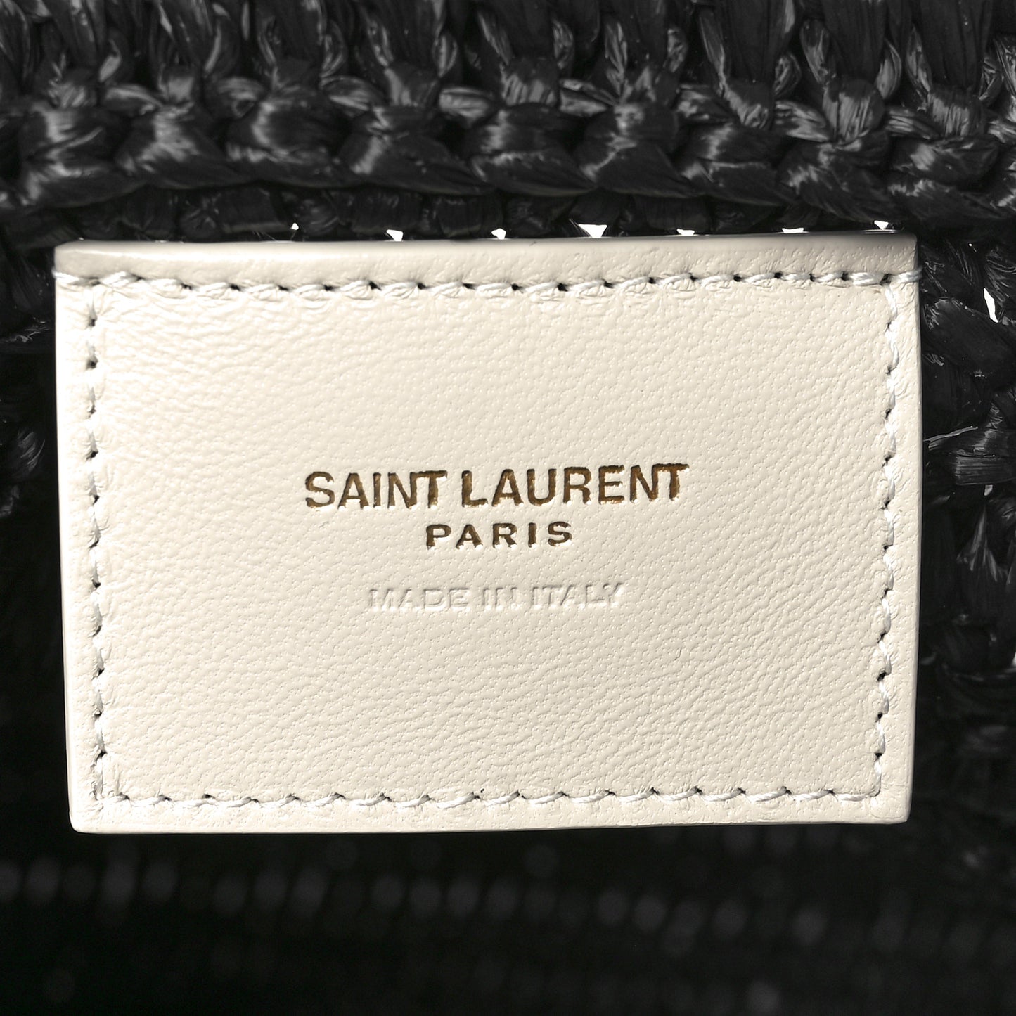 Raffia Rive Gauche Tote Black