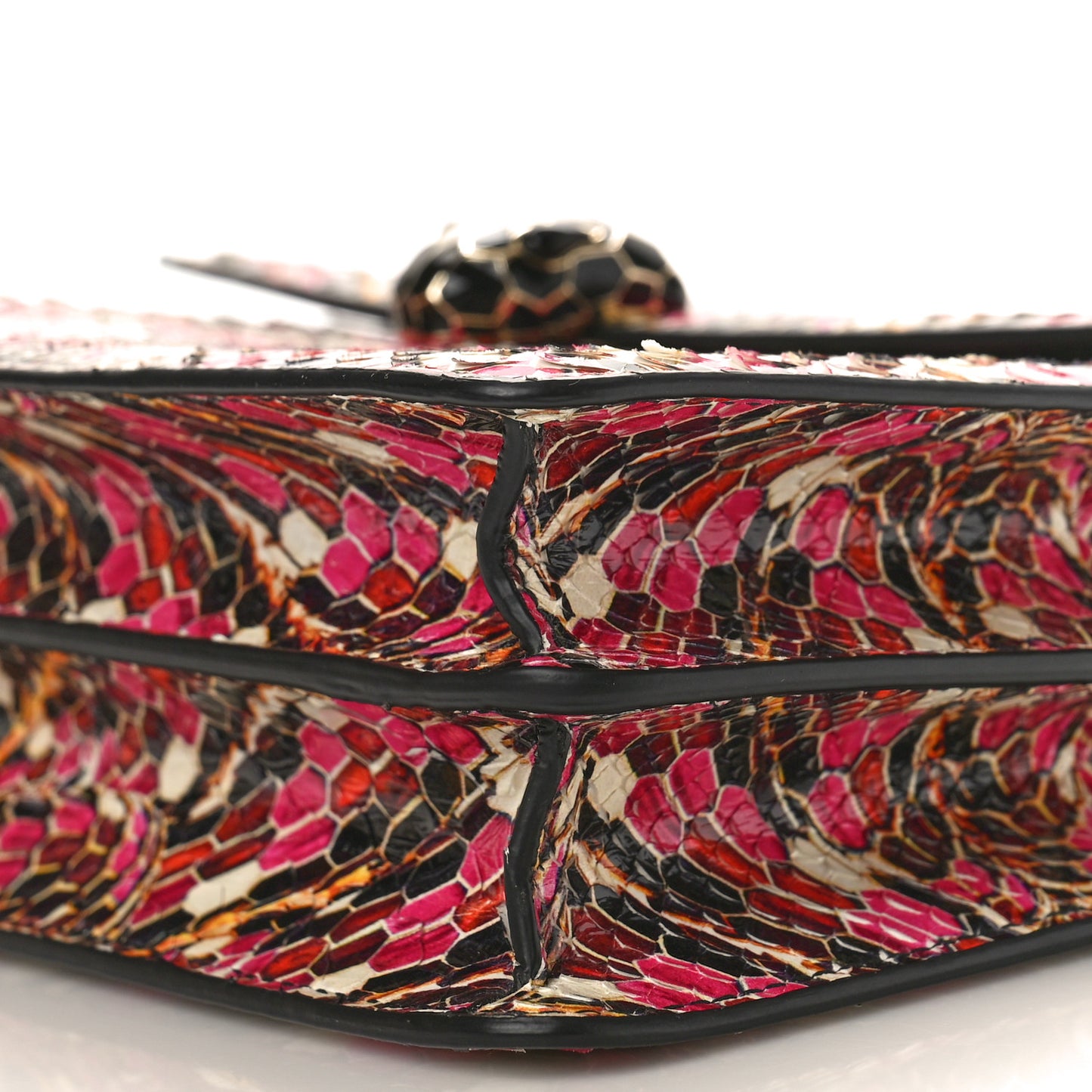 Elaphe Serpenti Forever Crossbody Bag Black Multicolor