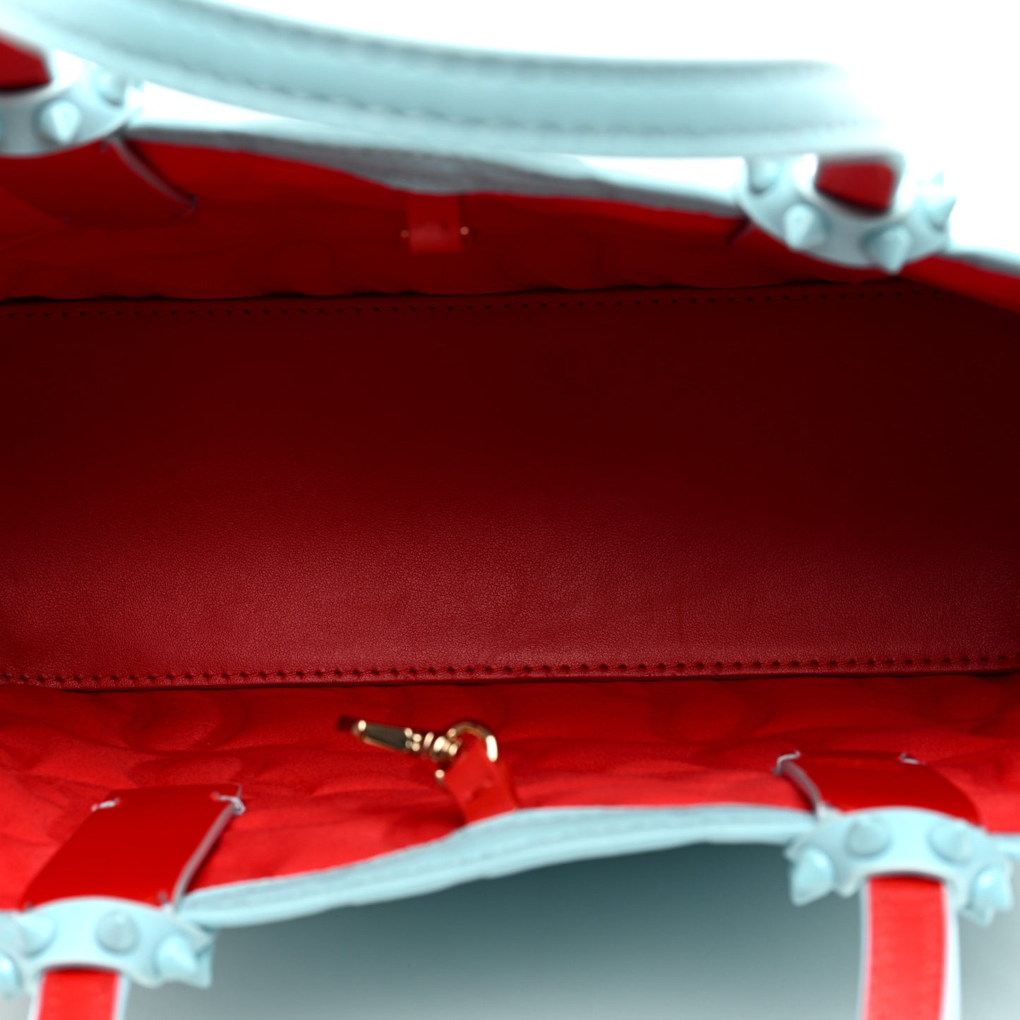 Nappa Embossed Mini East West Cabata Tote Mineral