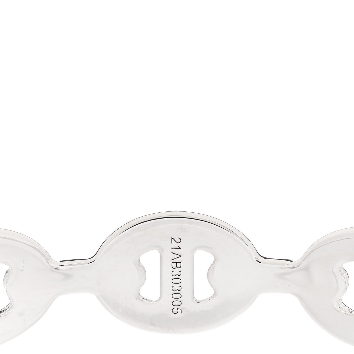 Sterling Silver MM Chaine d'Ancre Enchainee Cuff Bracelet ST