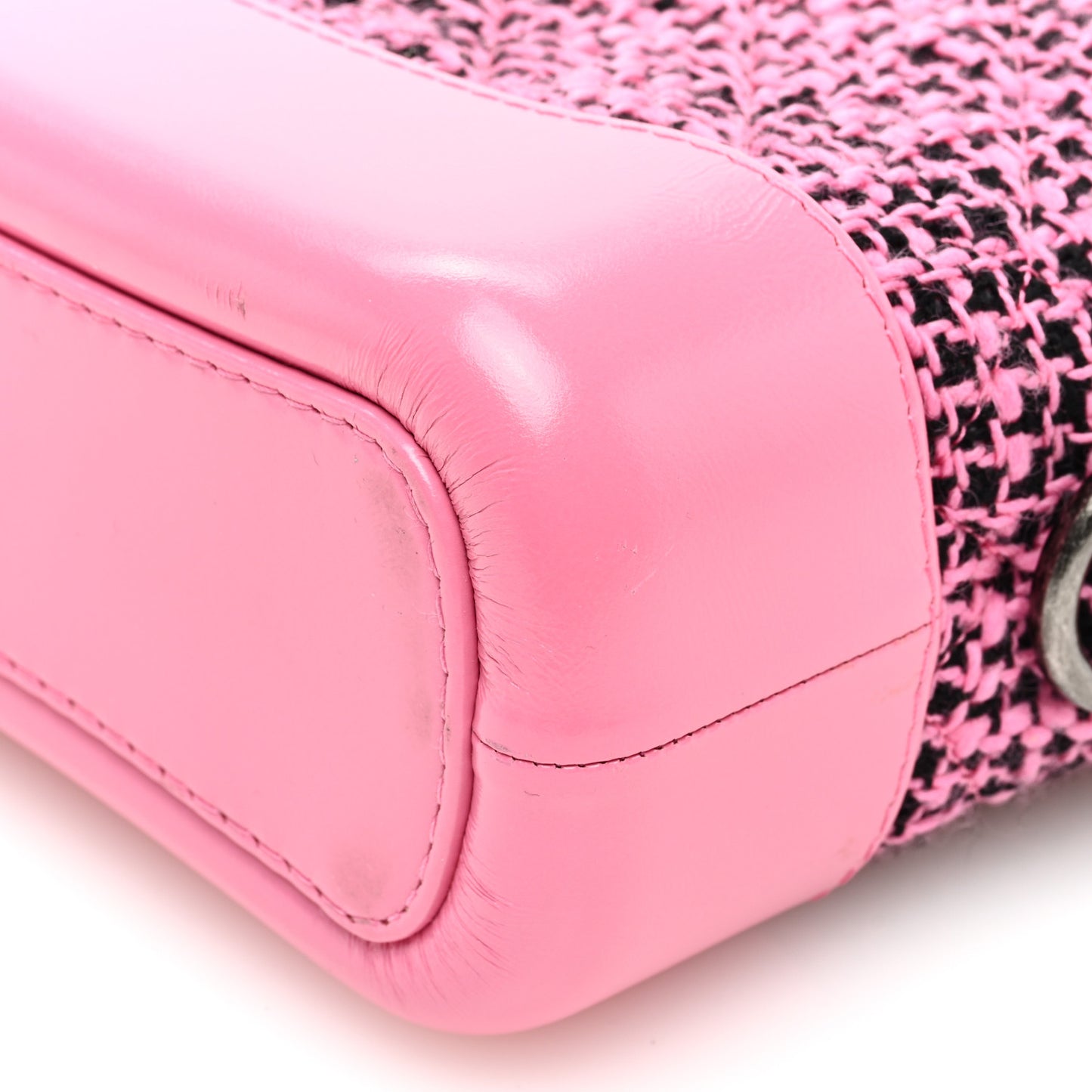 Tweed Calfskin Small Gabrielle Hobo Pink