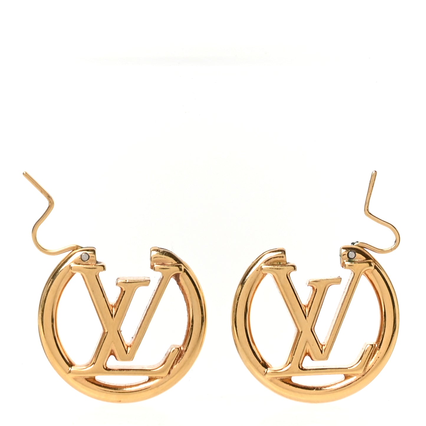 Metal Small Louise Hoop Earrings Gold
