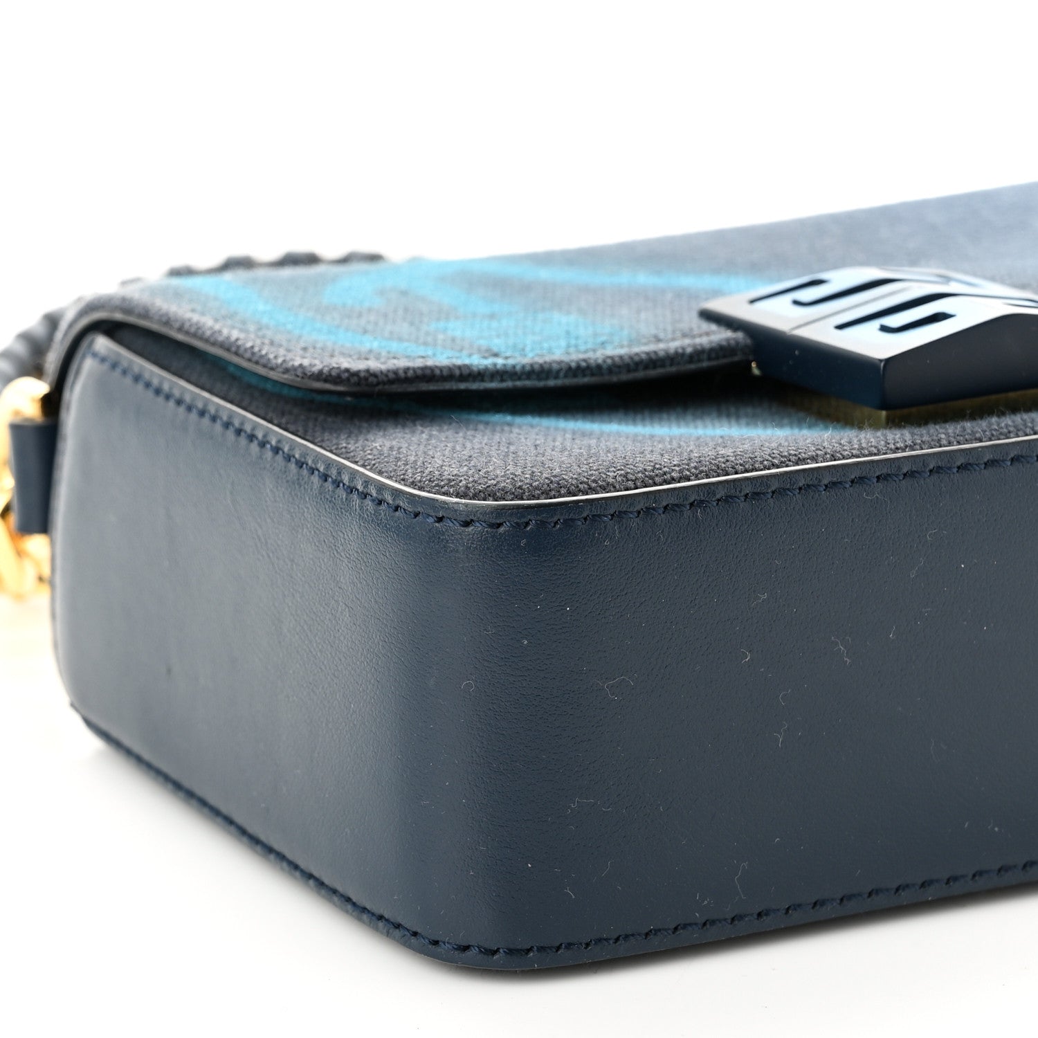 Givenchy x Chito Graffiti Effect Canvas Leather Small 4G Shoulder Bag Steel Blue 8 of 9