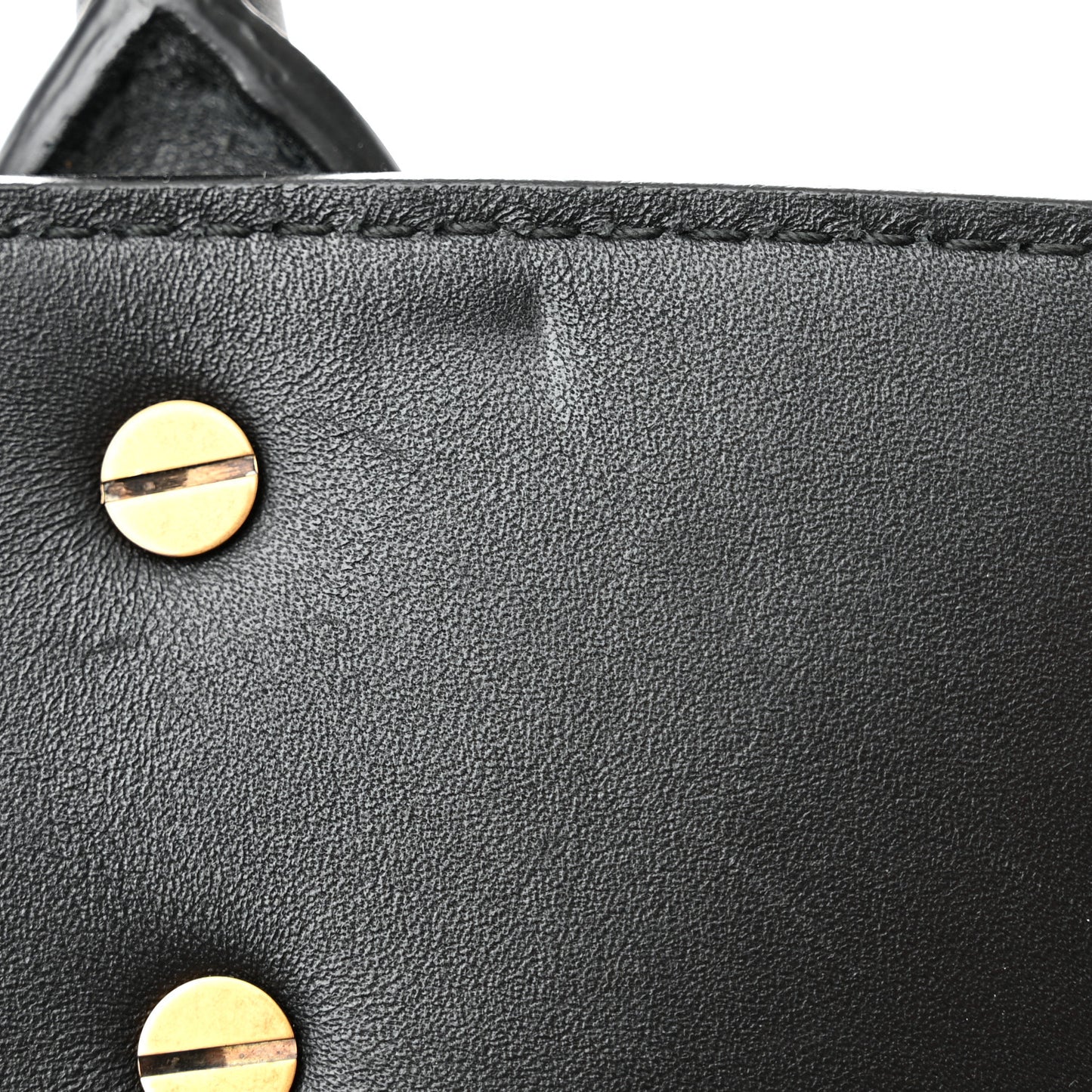 Canvas Calfskin Gancini The Studio Bag Black Beige