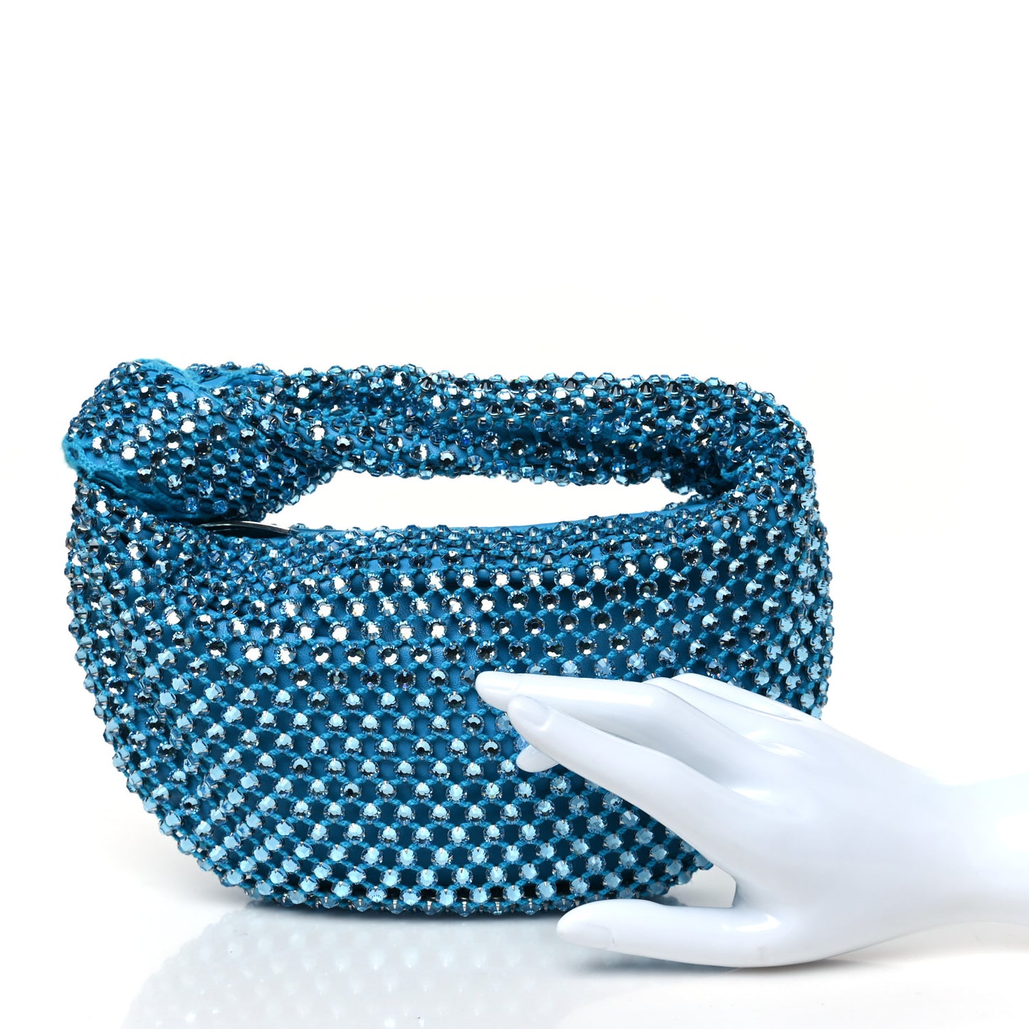 Mesh Crystal Nappa Intrecciato Mini Jodie Pool Aquamarine