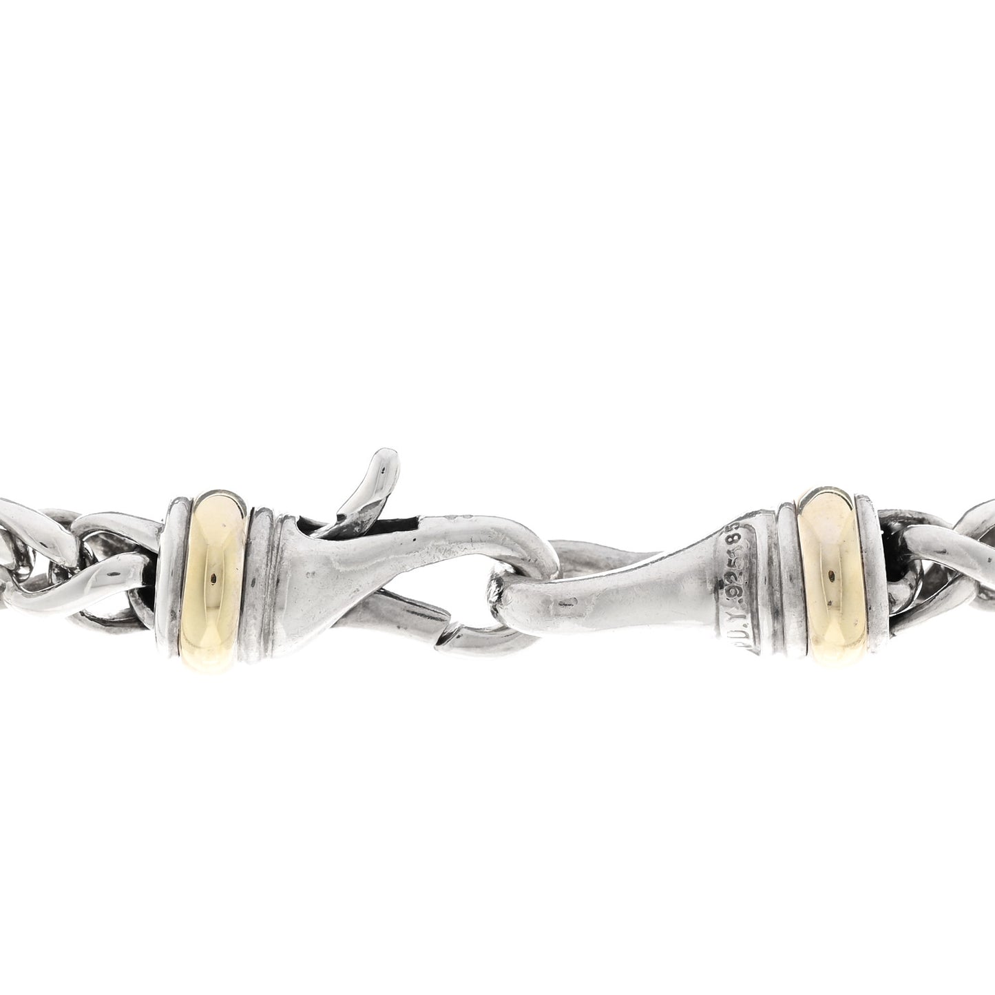 Sterling Silver 18K Yellow Gold Diamond Black Onyx 12mm Albion Enhancer Pendant Wheat Chain Necklace