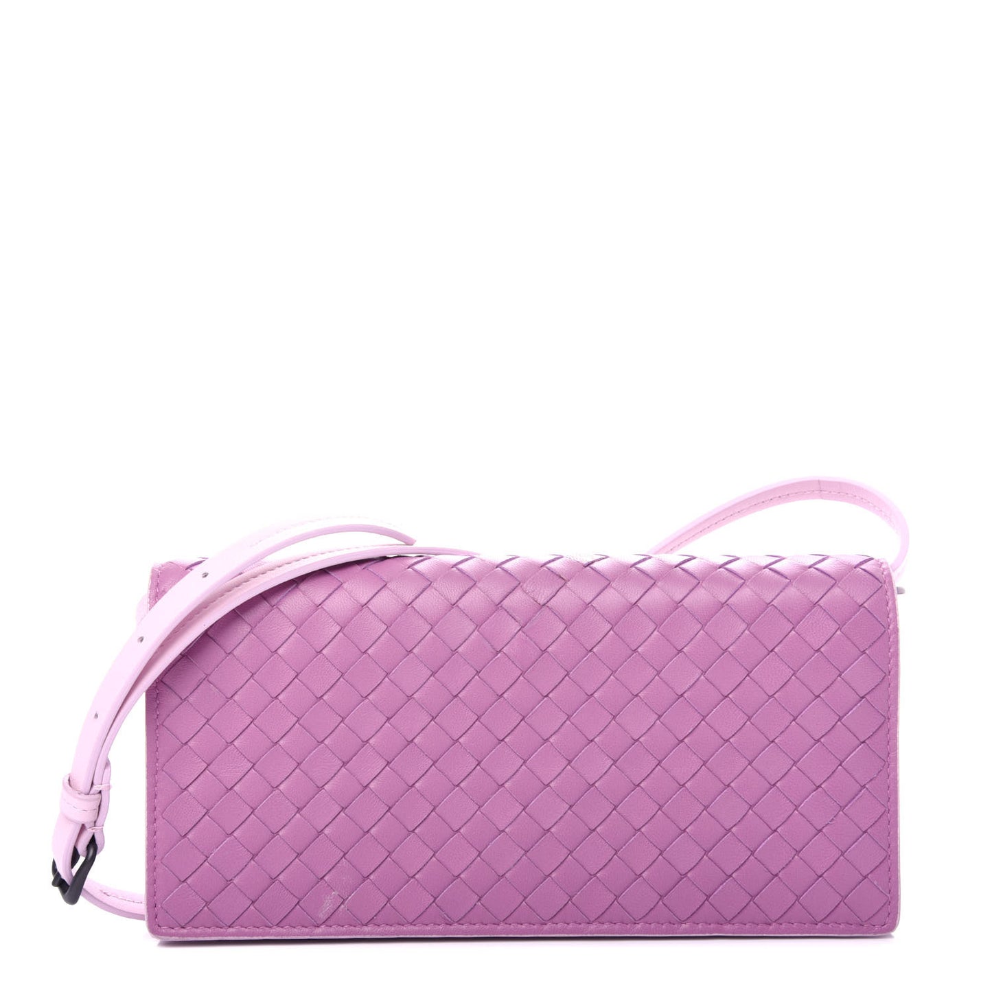 Nappa Intrecciato Continental Wallet With Strap Twilight