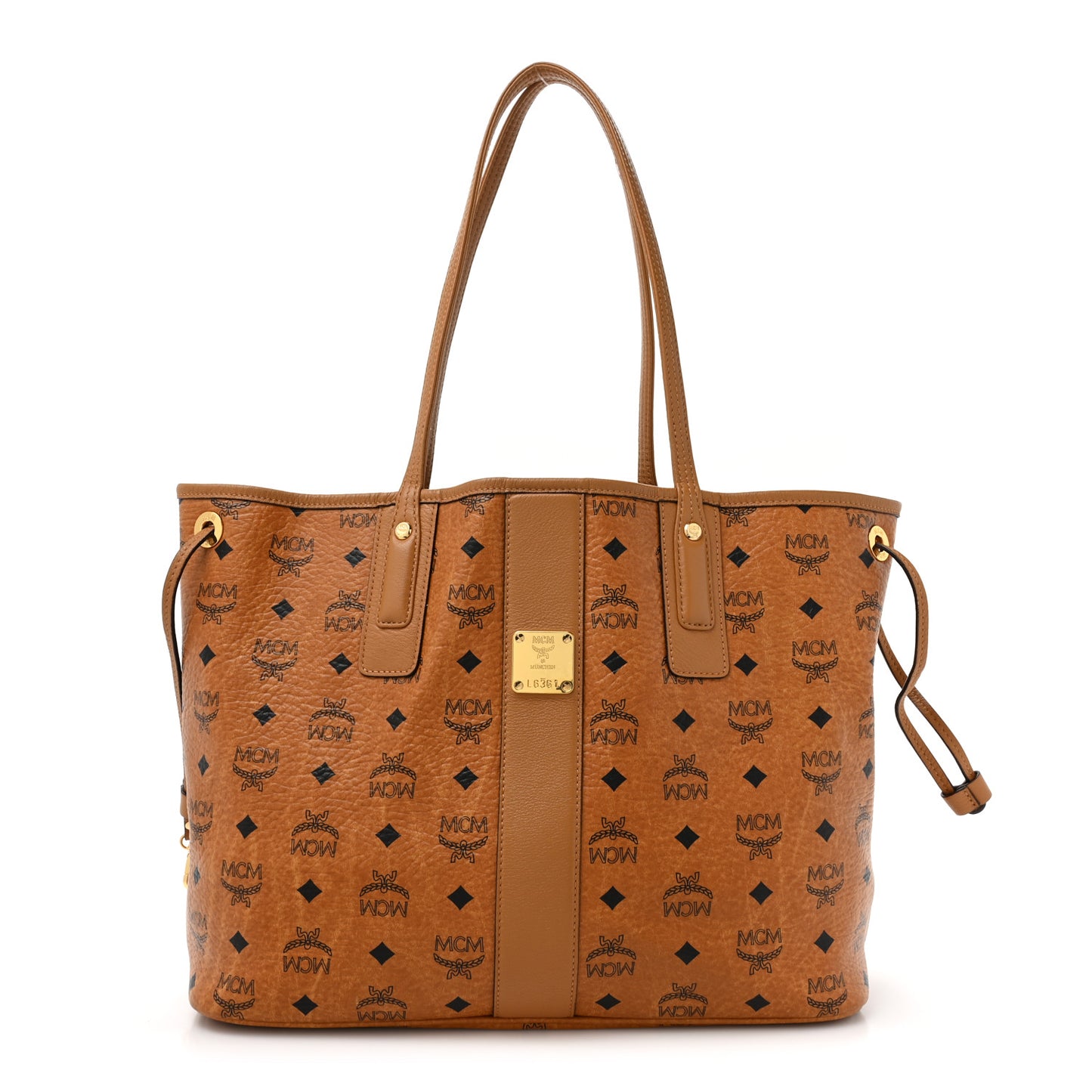 Visetos Medium Liz Reversible Shopper Tote Cognac