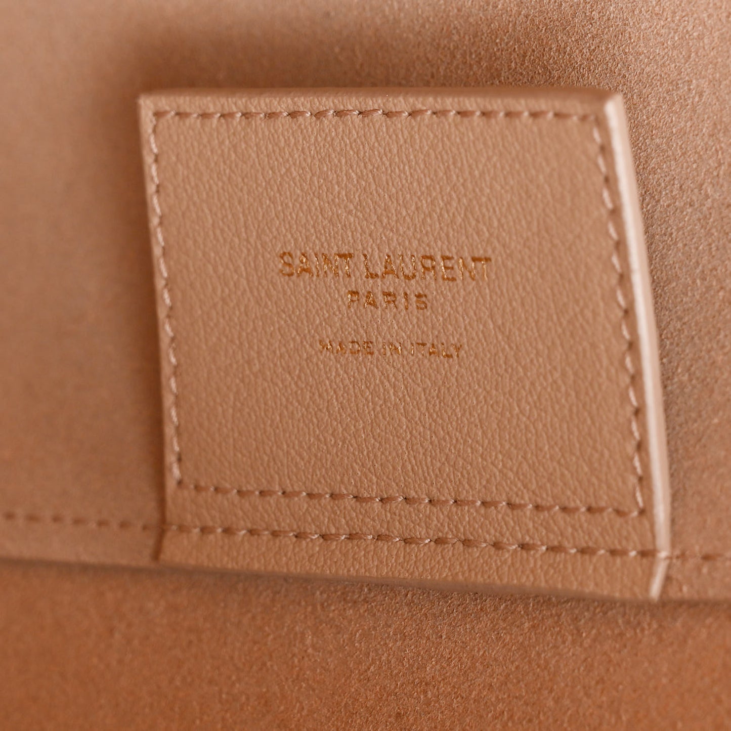 Calfskin Large Shopping Tote Dark Toffee