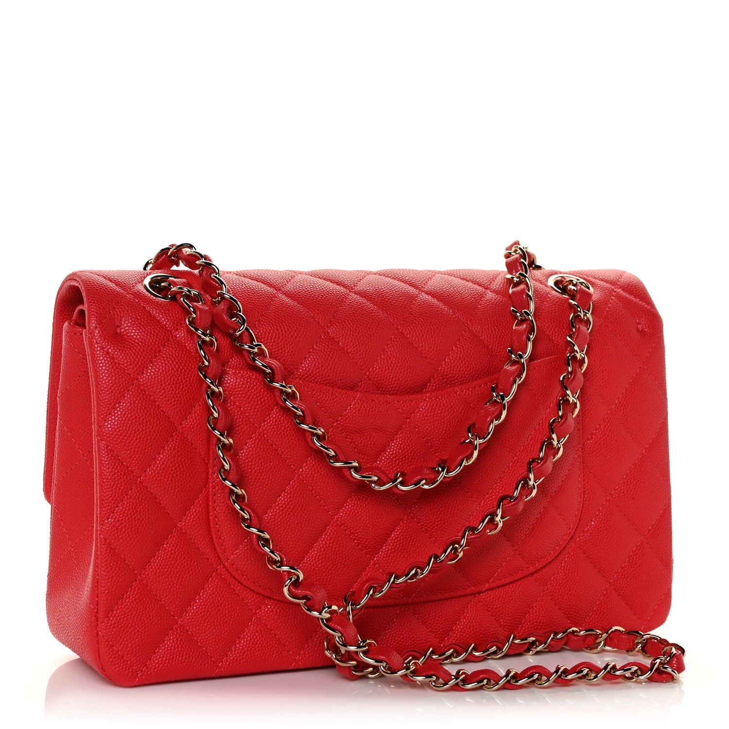 Chanel Caviar Quilted Medium Double Flap Red 5 of 11