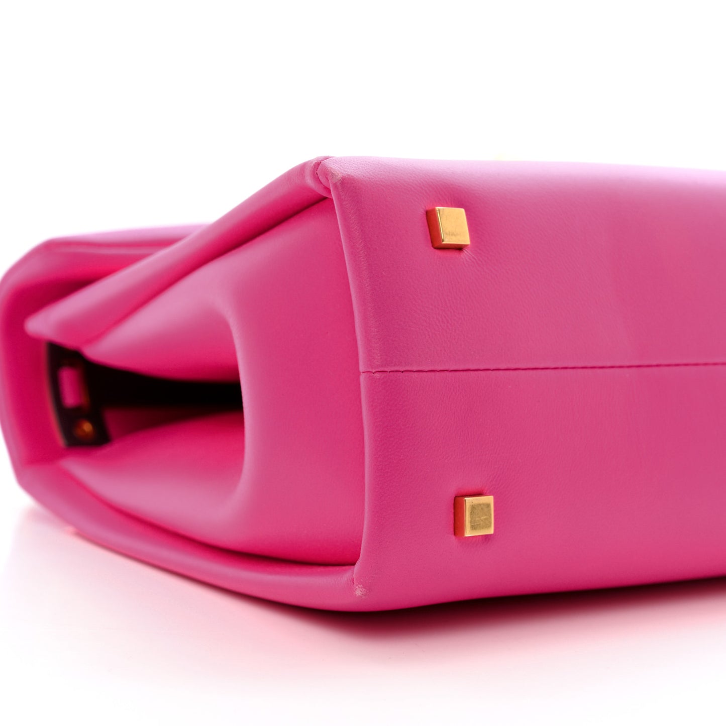 Nappa Small One Stud Top Handle Bag Pink PP