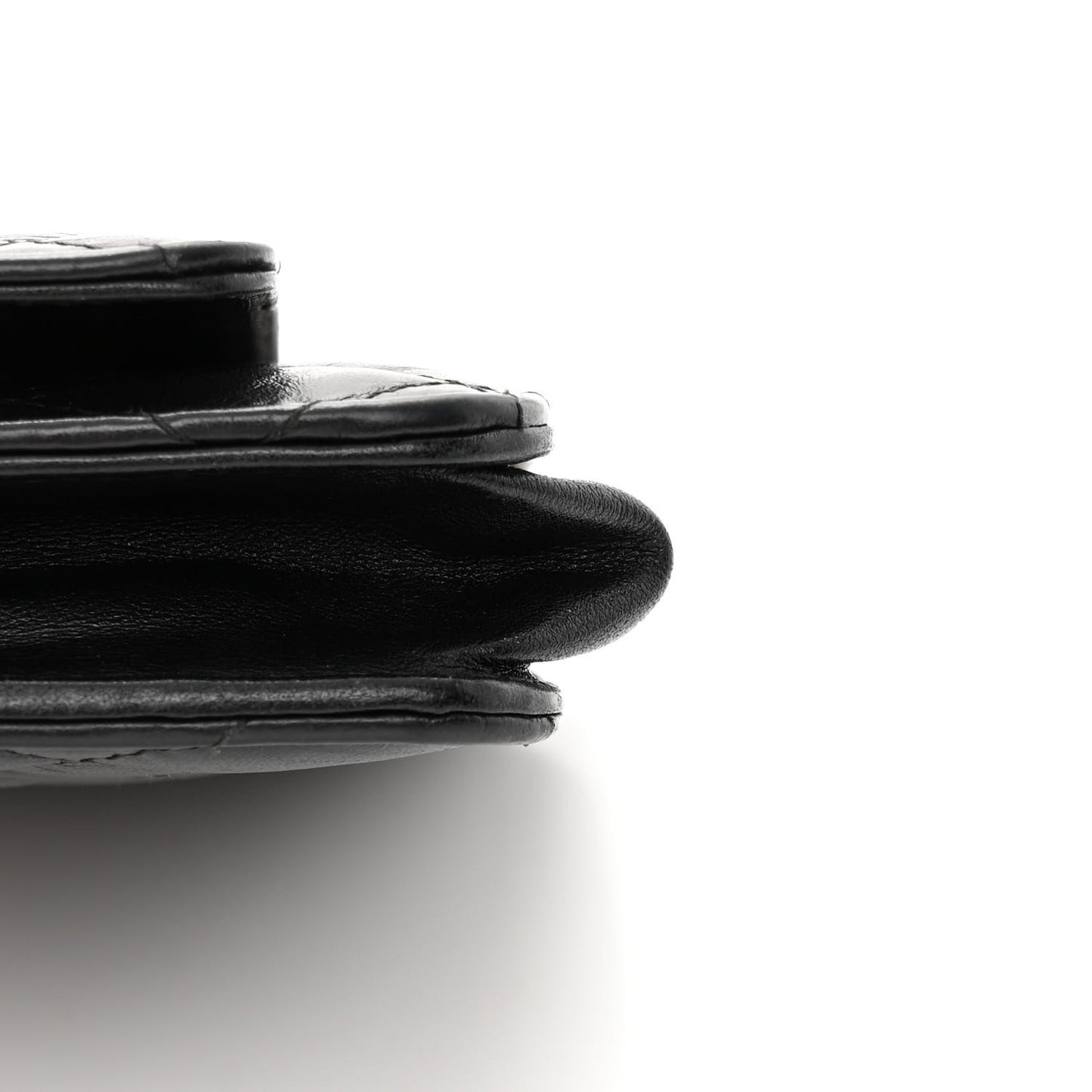 Aged Calfskin Quilted Reissue Wallet On Chain WOC Black
