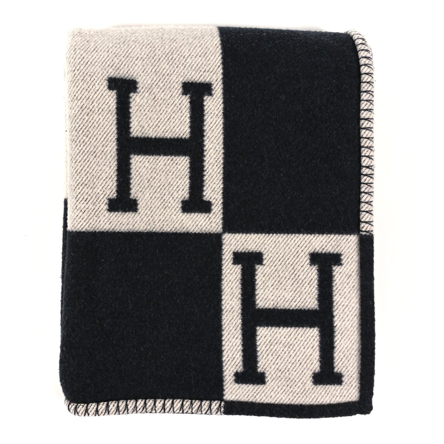 Wool Cashmere Avalon Blanket Ecru Gris Fonce
