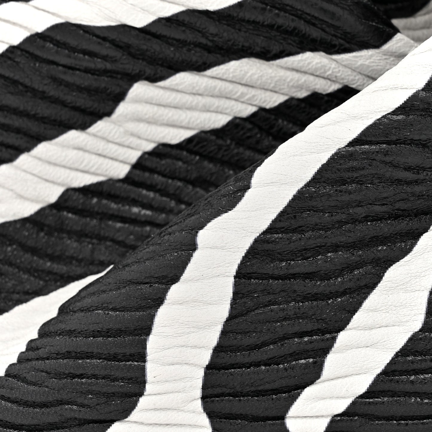 Nappa Zebra Print The Pouch Oversized Clutch White Black
